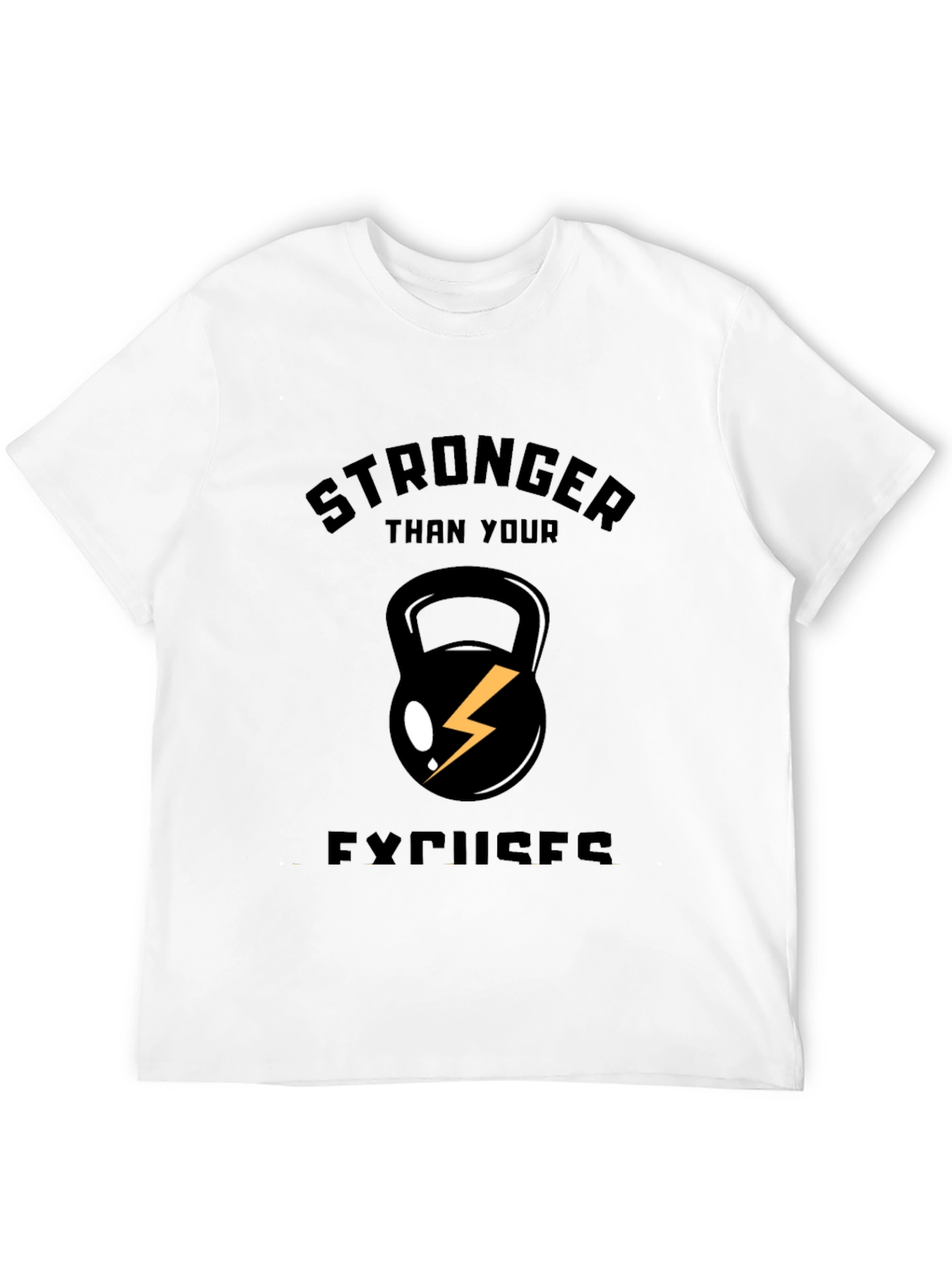 Black Stronger Than Your Excuses T-Shirt view 12