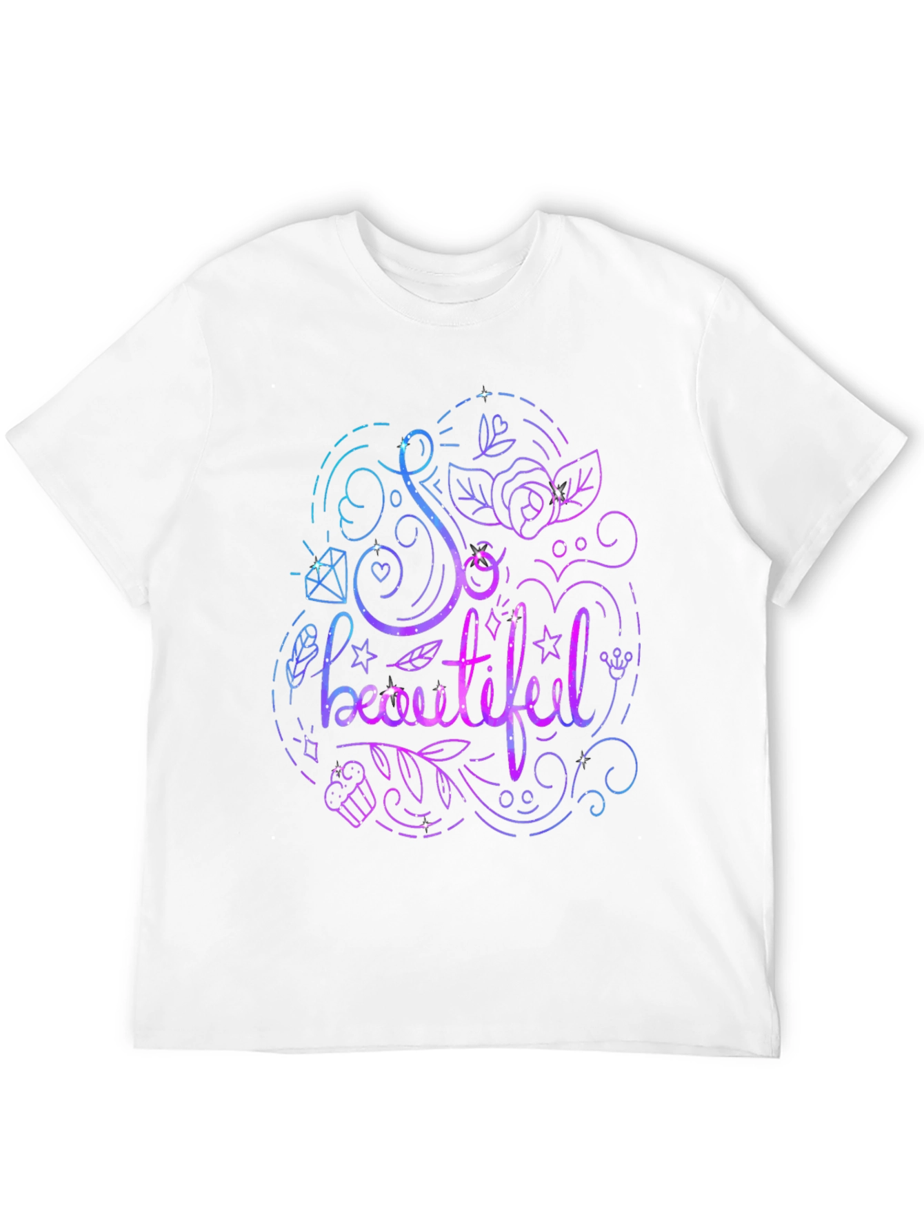 Black So Beautiful Graphic Print Black T-Shirt view 12