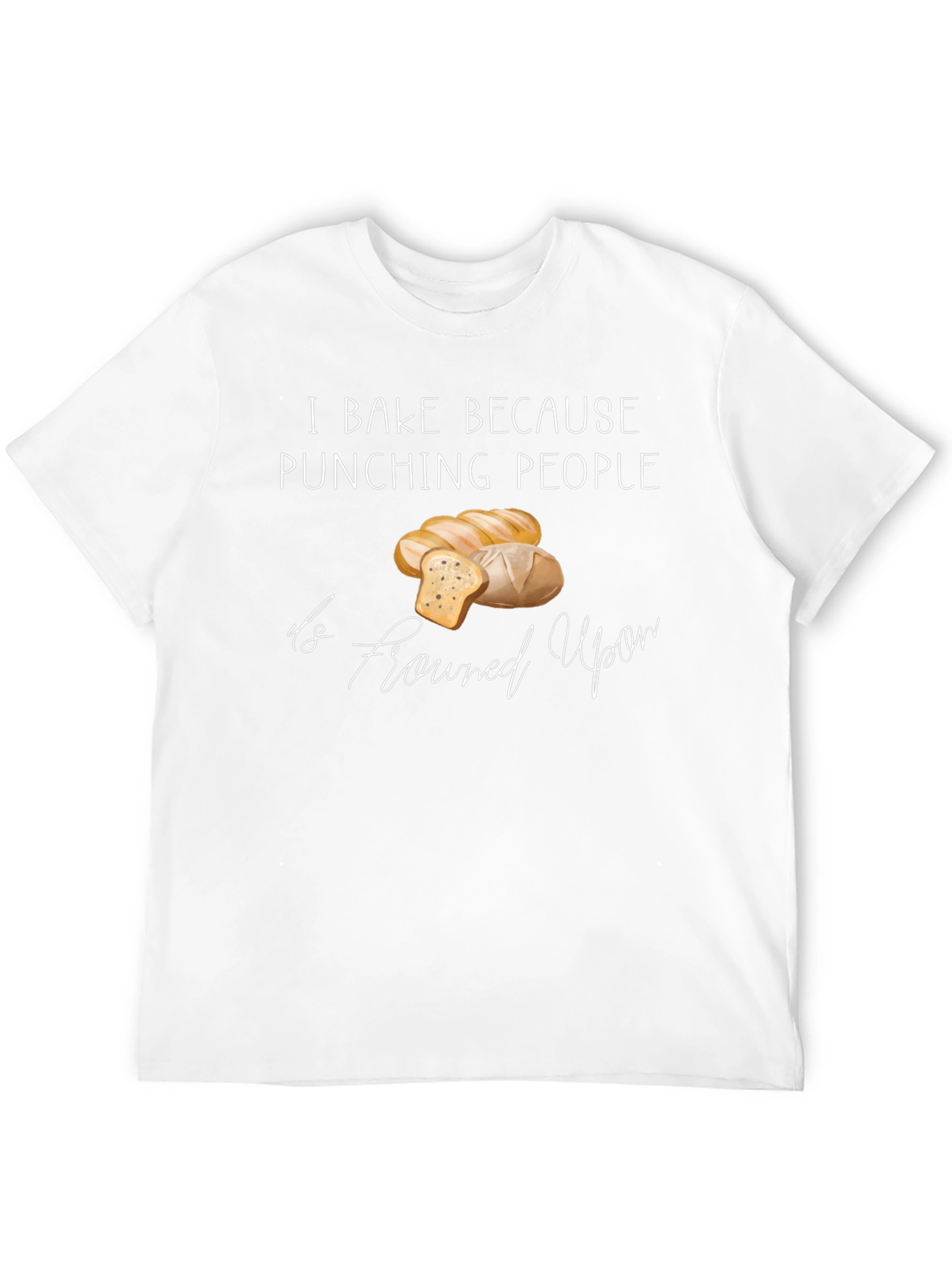 Black Funny Baking T-Shirt: I Bake Because Punching People Is Frowned Upon view 12