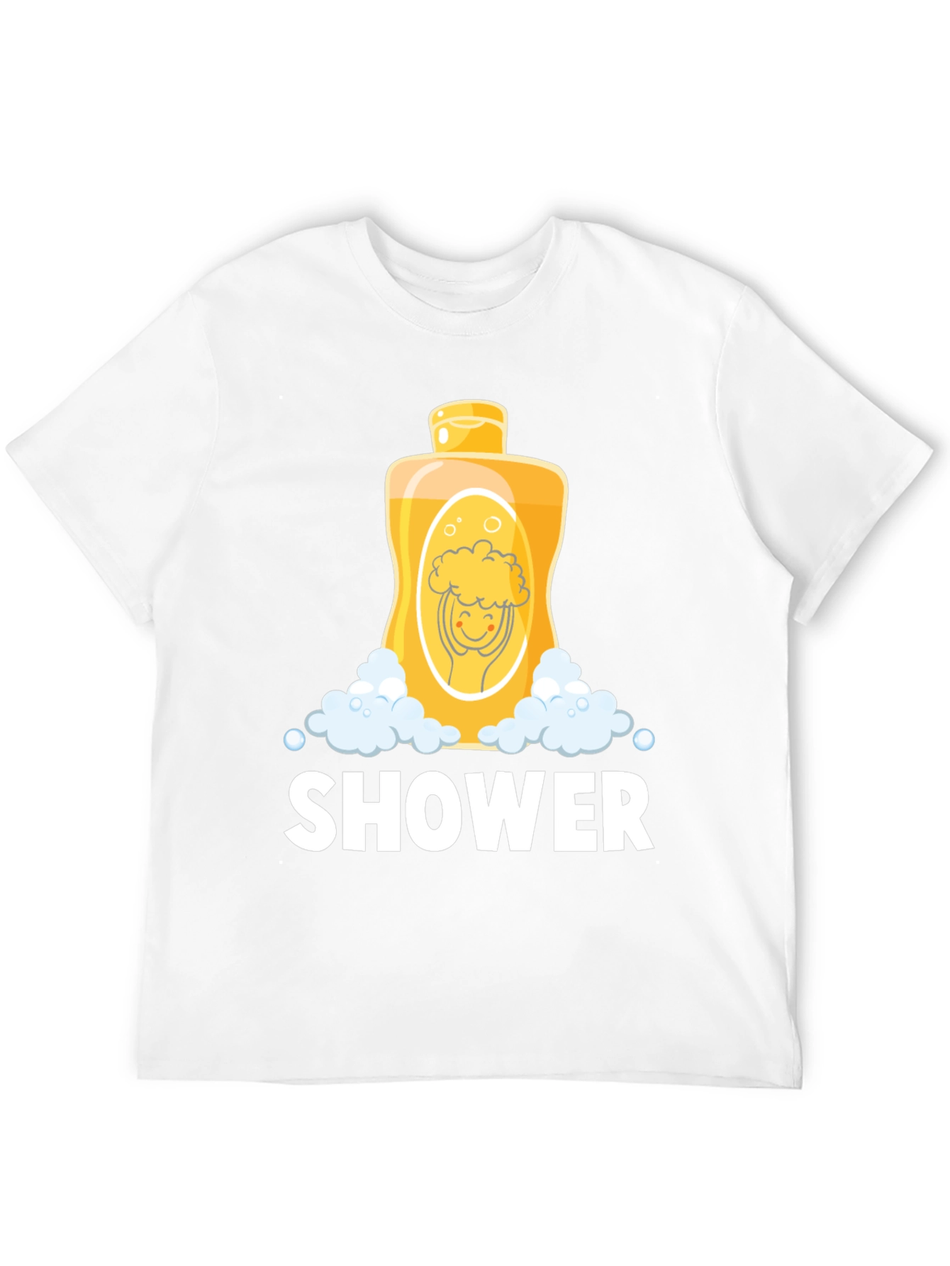 Black Shower Time Fun T-Shirt - Cartoon Design view 12