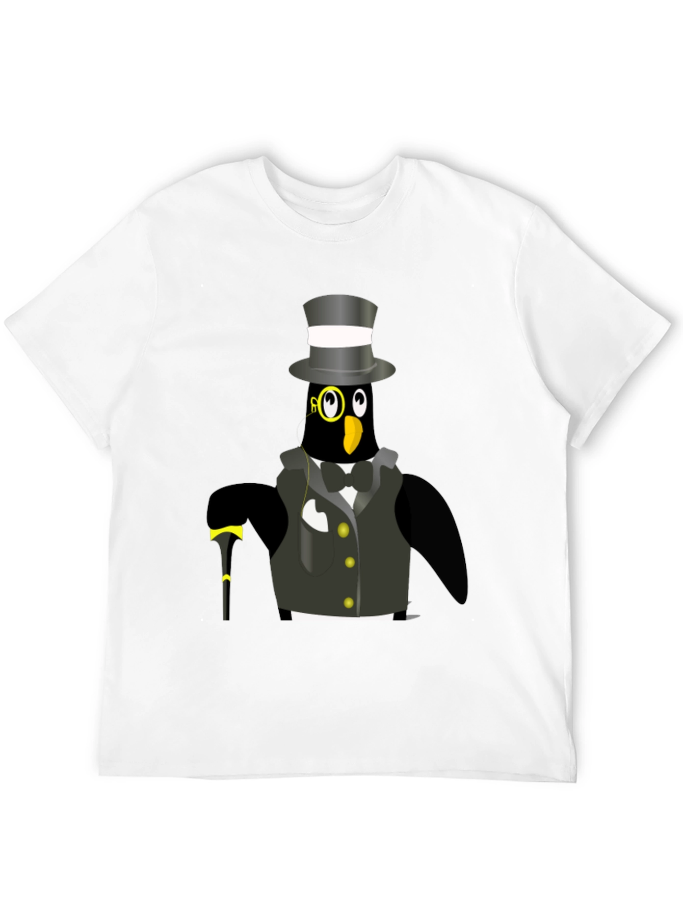 Black Penguin Tuxedo T-Shirt - Dapper Bird Tee view 12