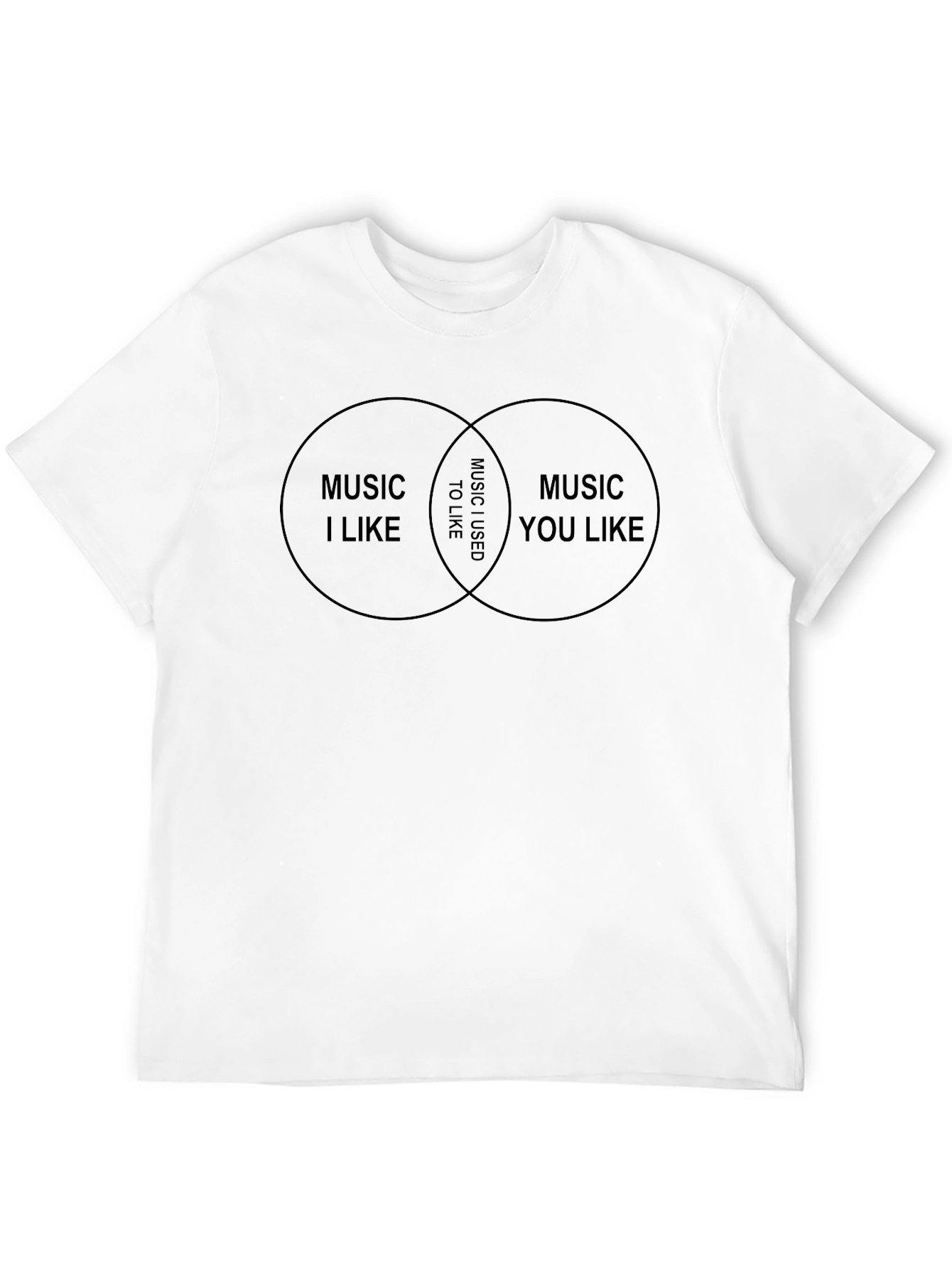 Black Music Venn Diagram T-Shirt - I Like & You Like view 12