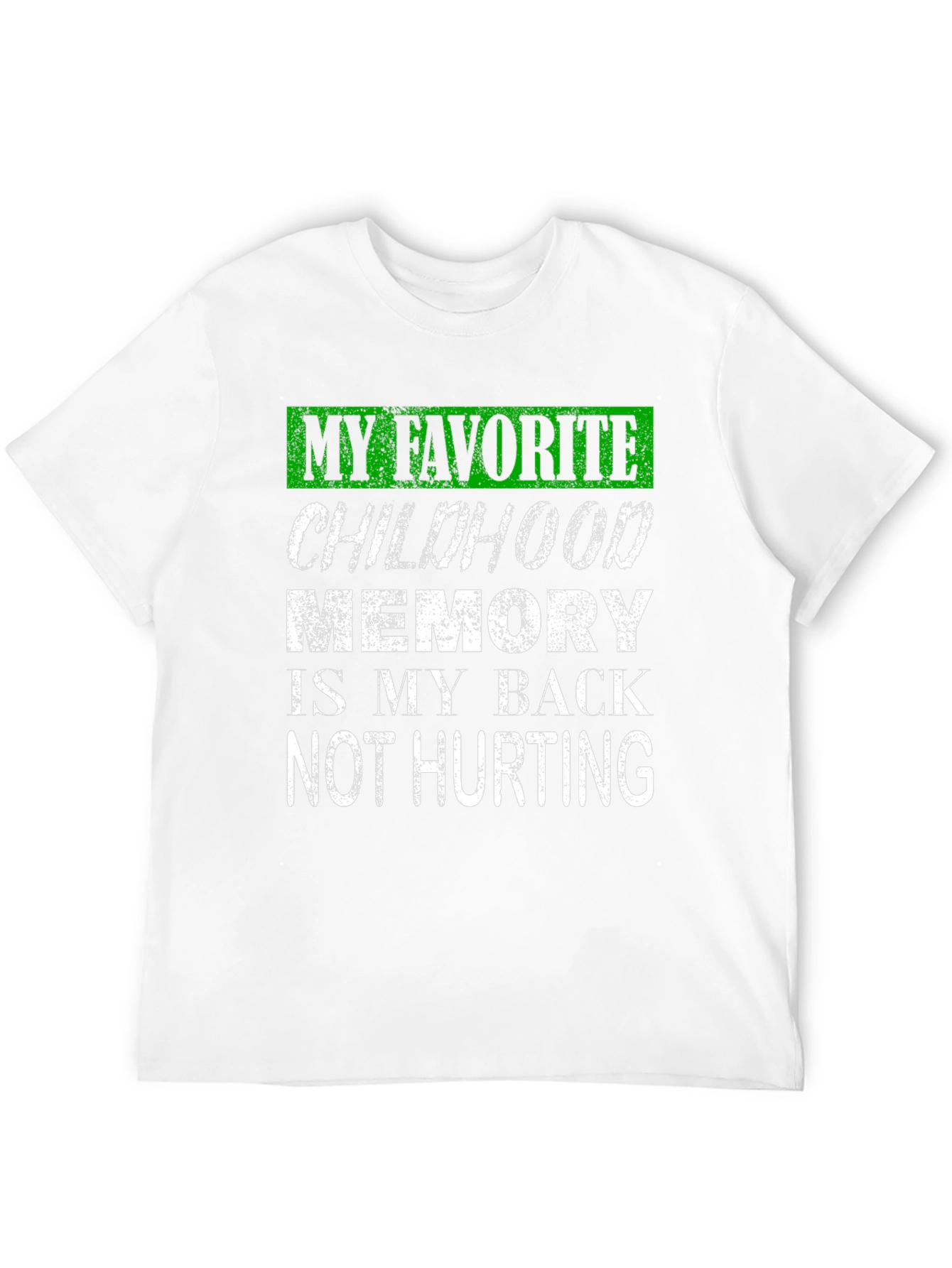 Black Funny Back Pain Childhood Memory T-Shirt view 12