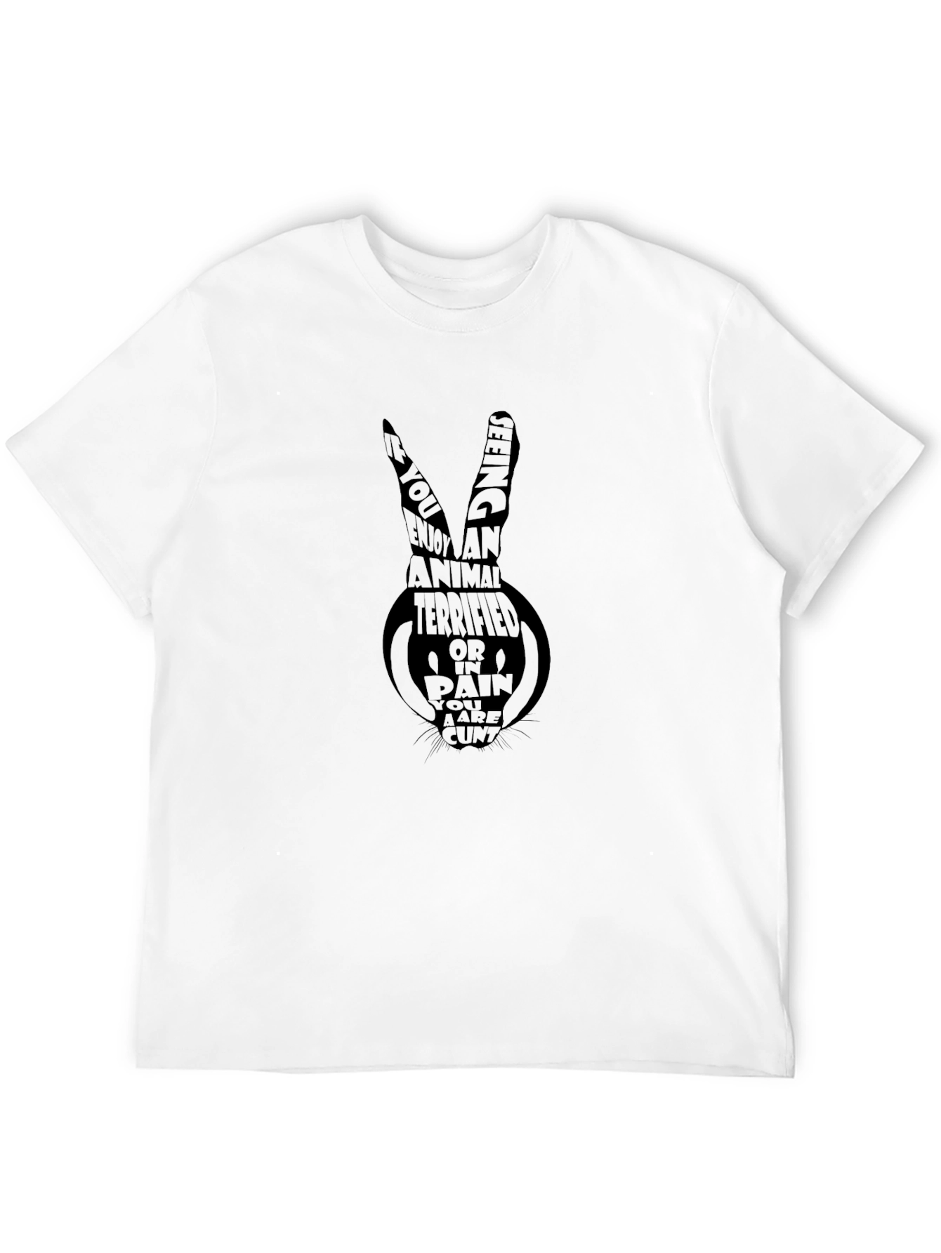 Black Rabbit Graphic Tee - Edgy Statement T-Shirt view 12