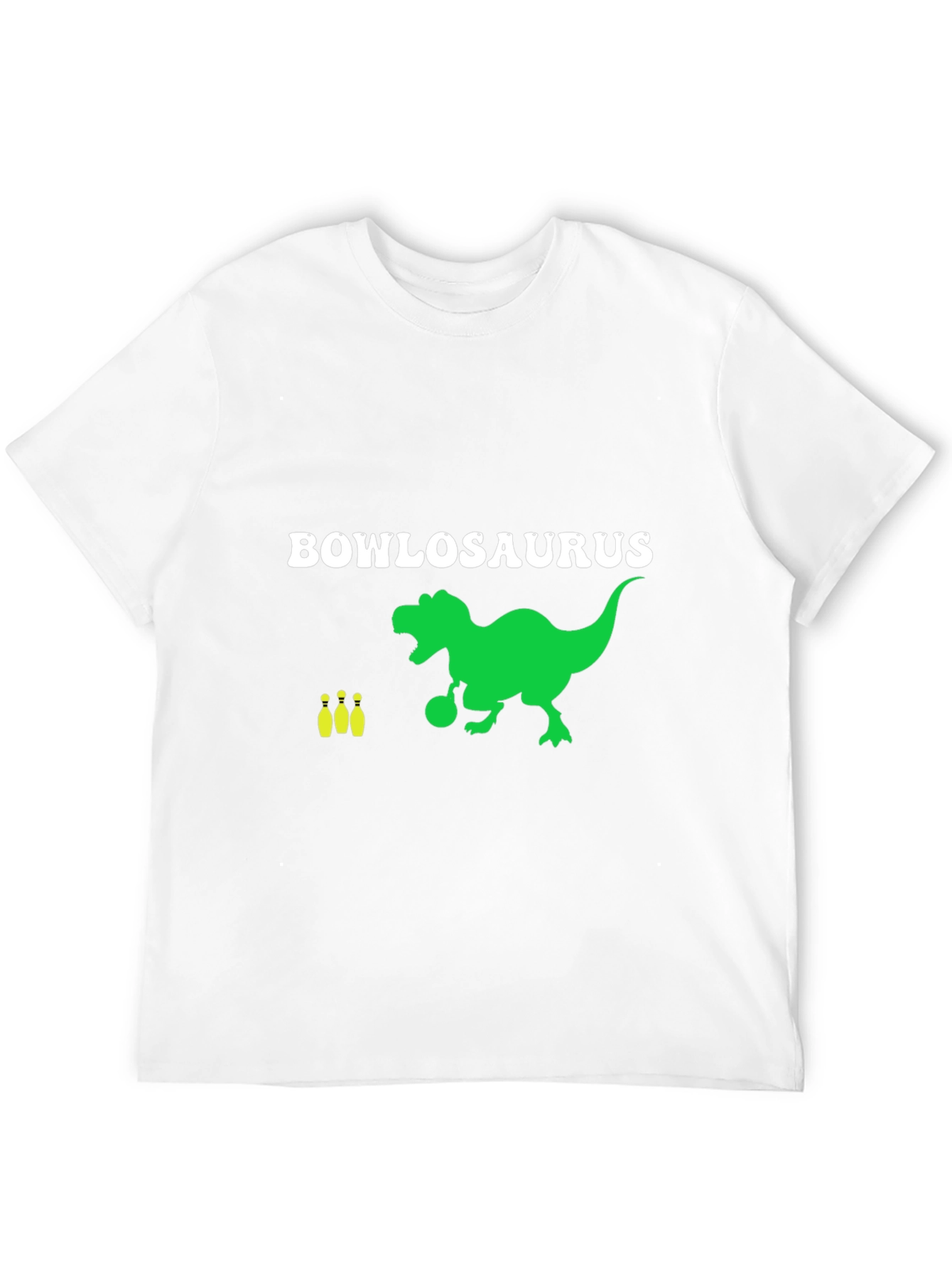 Black Bowlosaurus T-Shirt - Dinosaur Bowling Tee view 12