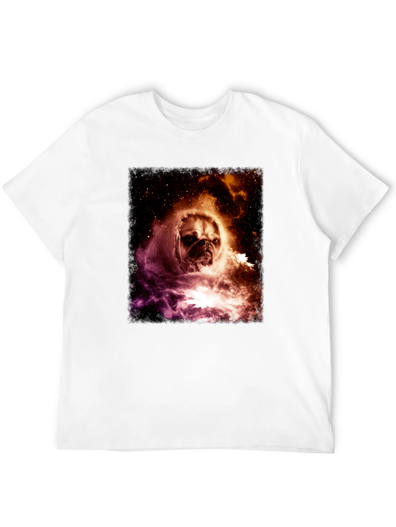 Black Cosmic Pug Graphic Tee - Black view 12