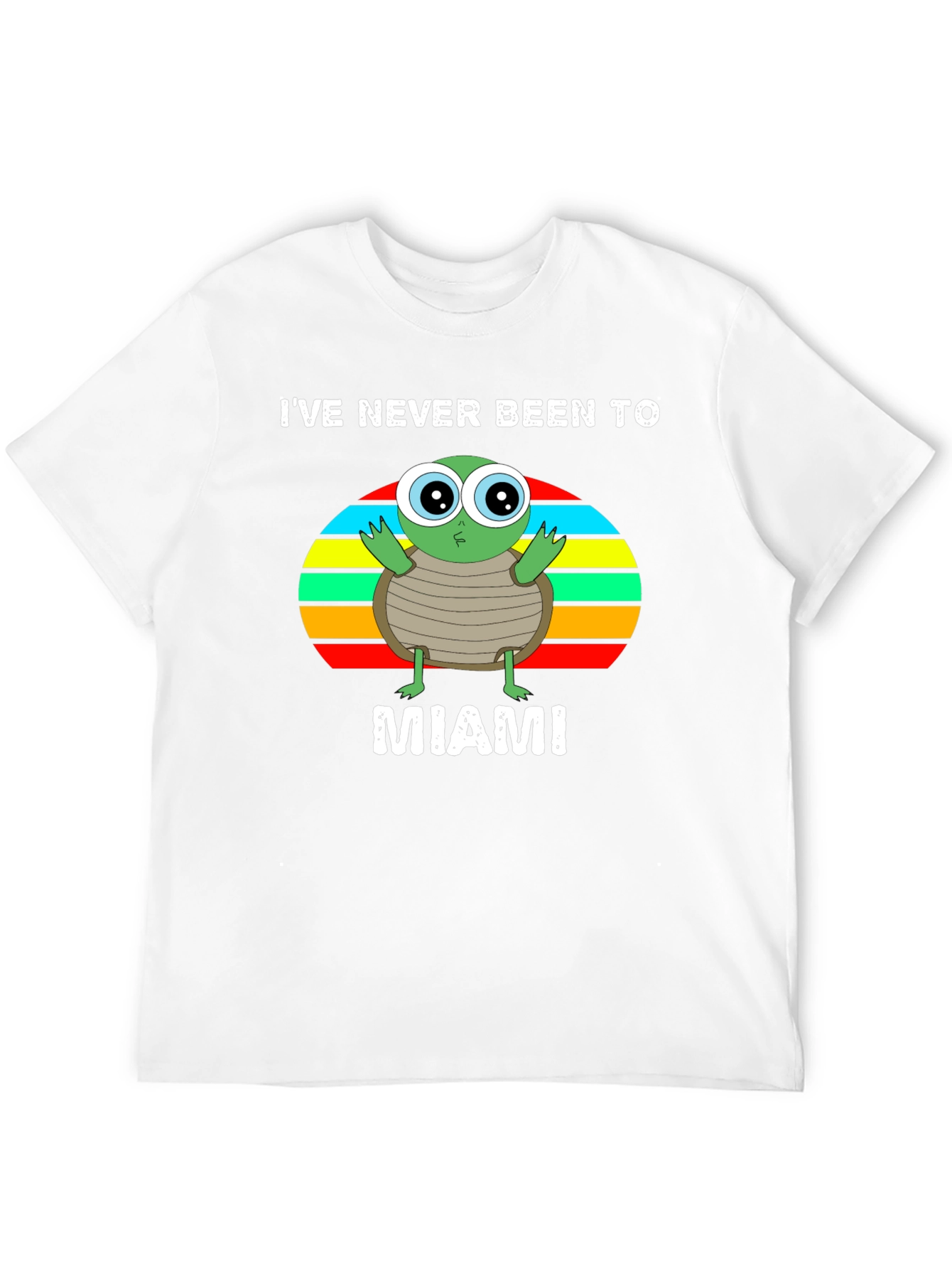 Black I've Never Been To Miami Turtle Graphic T-Shirt view 12