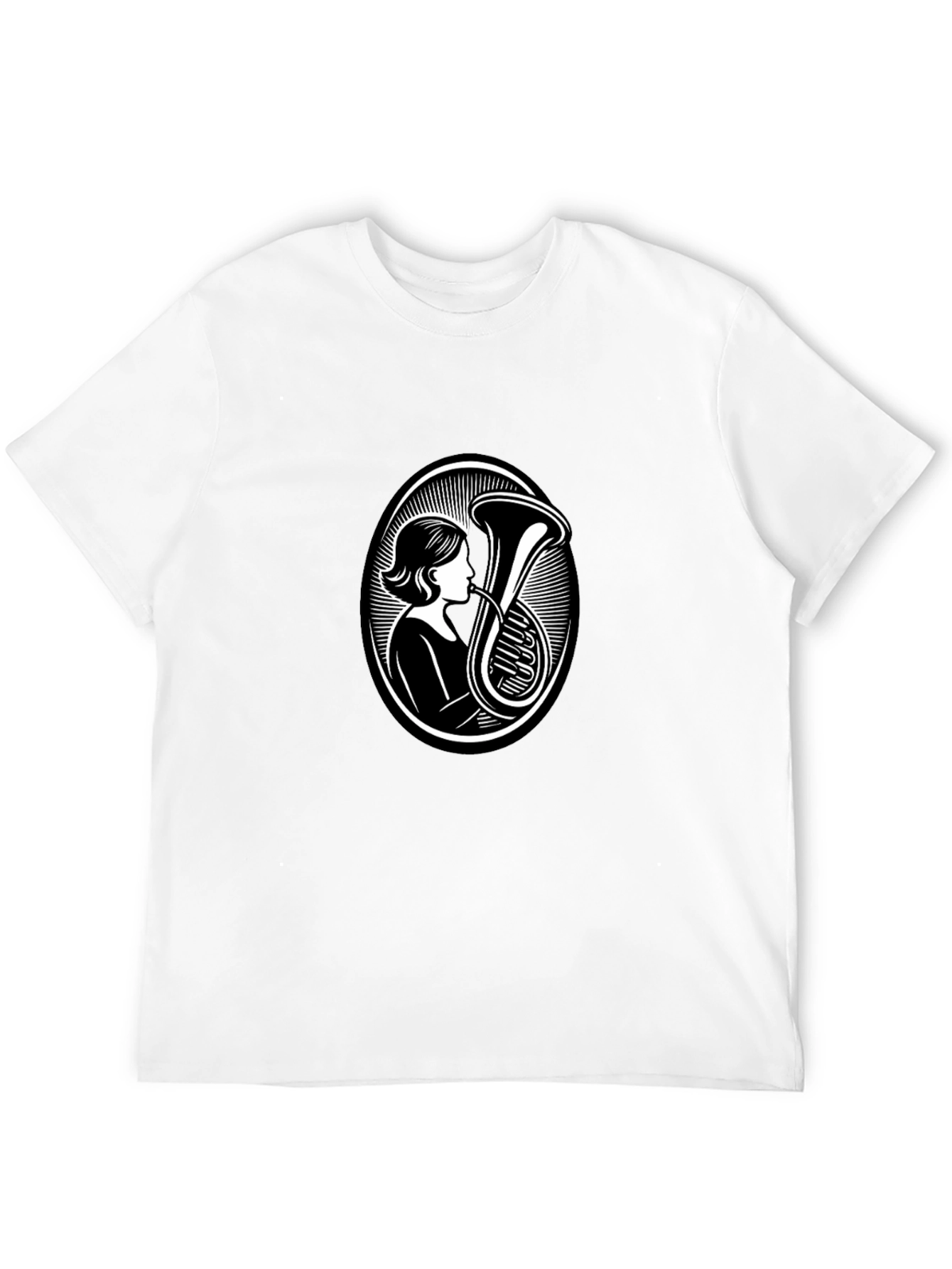 Black Tuba Player Black T-Shirt - Music Lover Apparel view 12