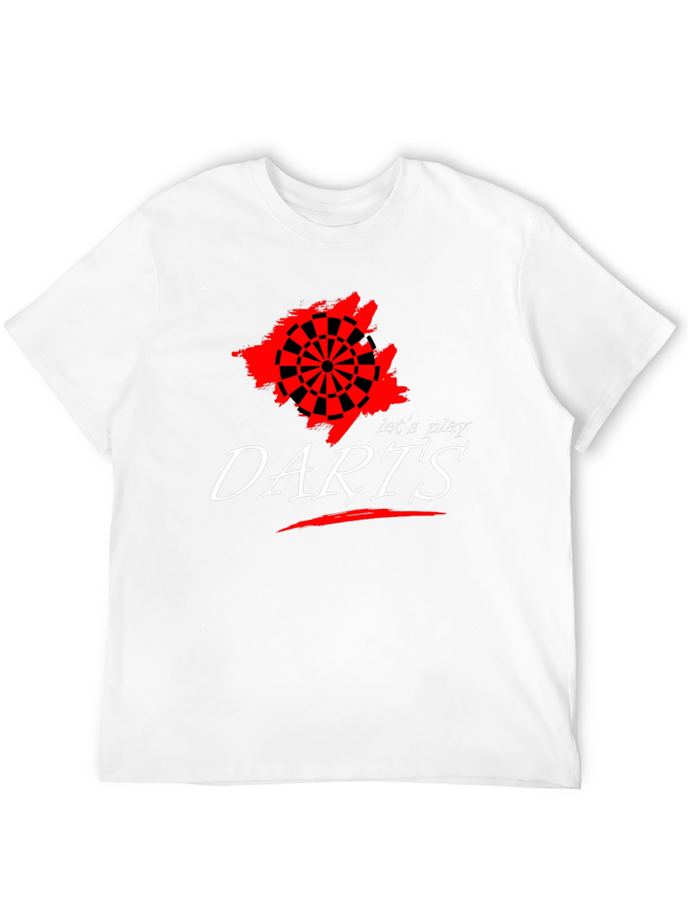 Let's Play Darts Graphic Tee - Black Cotton T-Shirt - 12