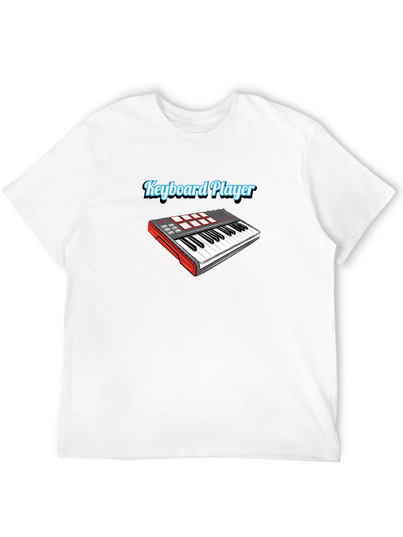 Black Keyboard Player Black T-Shirt view 12