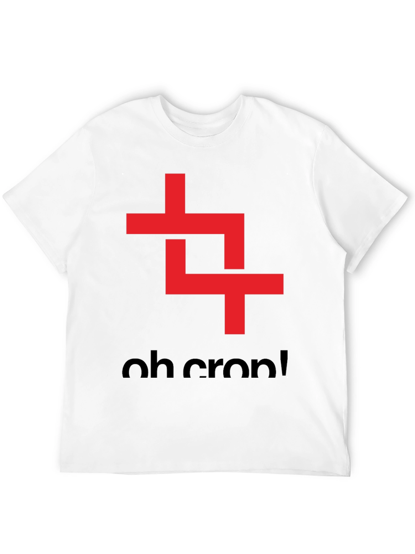 Black Oh Crop! Graphic Tee - Black Cotton T-Shirt view 12