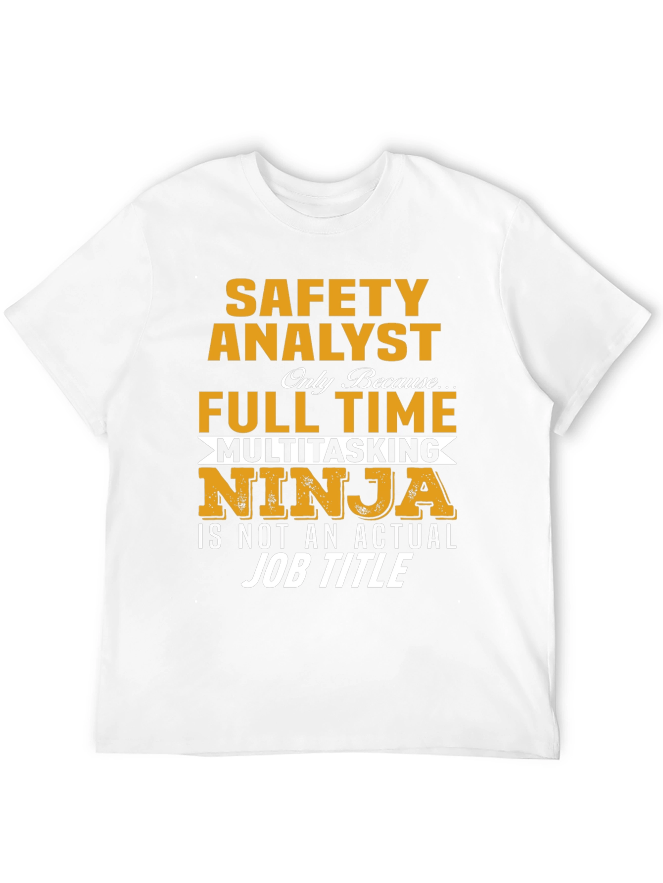 Black Safety Analyst Multitasking Ninja T-Shirt view 12