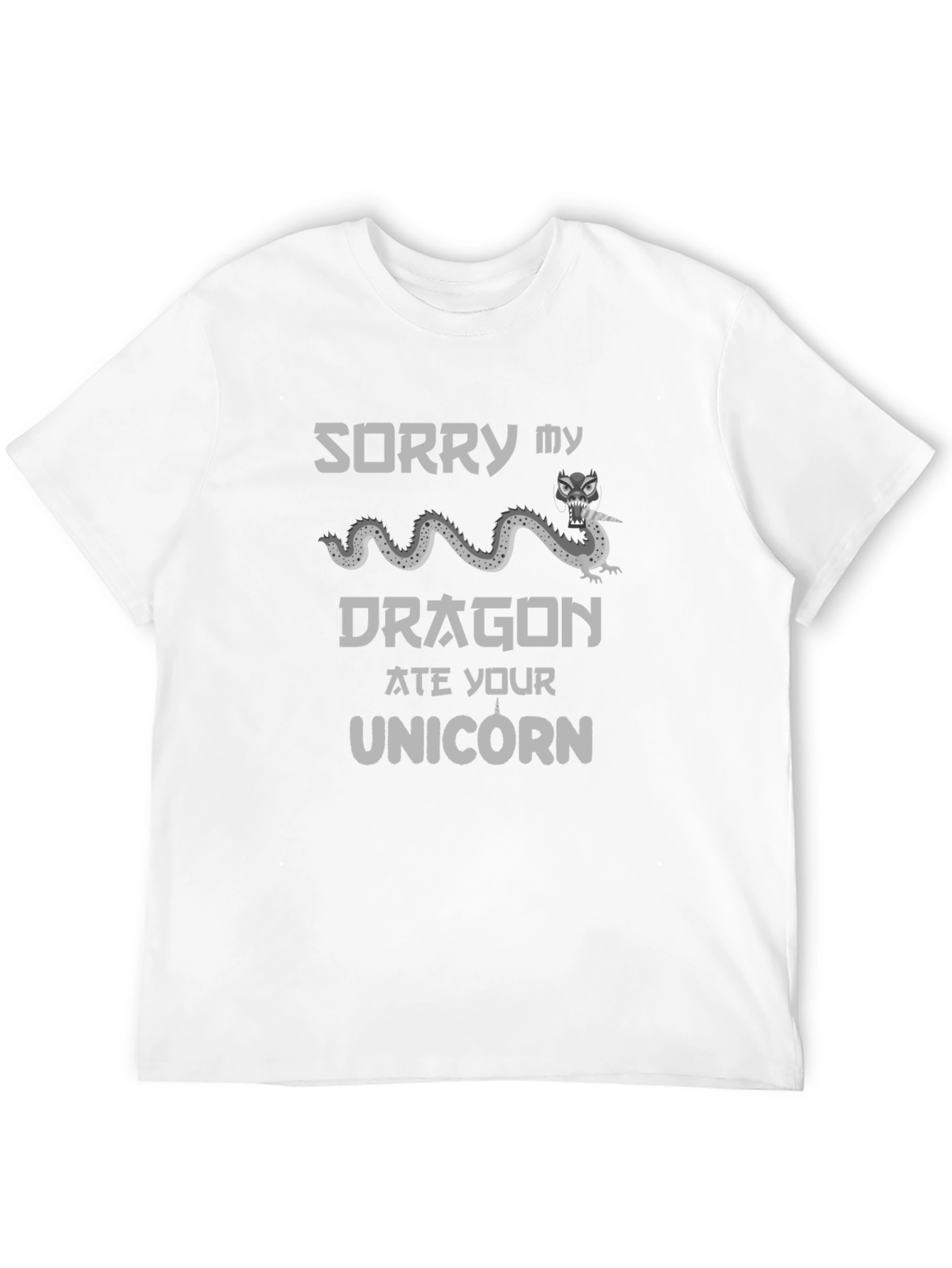 Black Dragon Ate Your Unicorn Graphic T-Shirt view 12