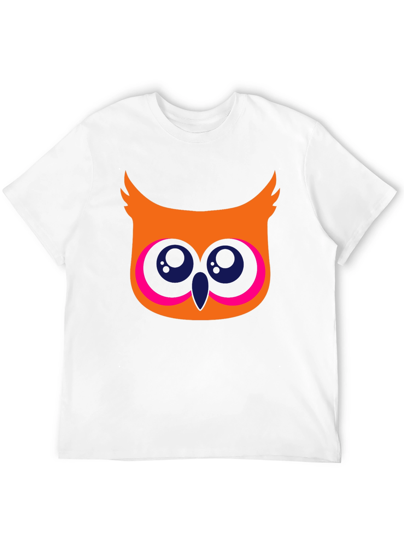 Black Cool Owl Graphic T-Shirt - Black Cotton Tee view 12