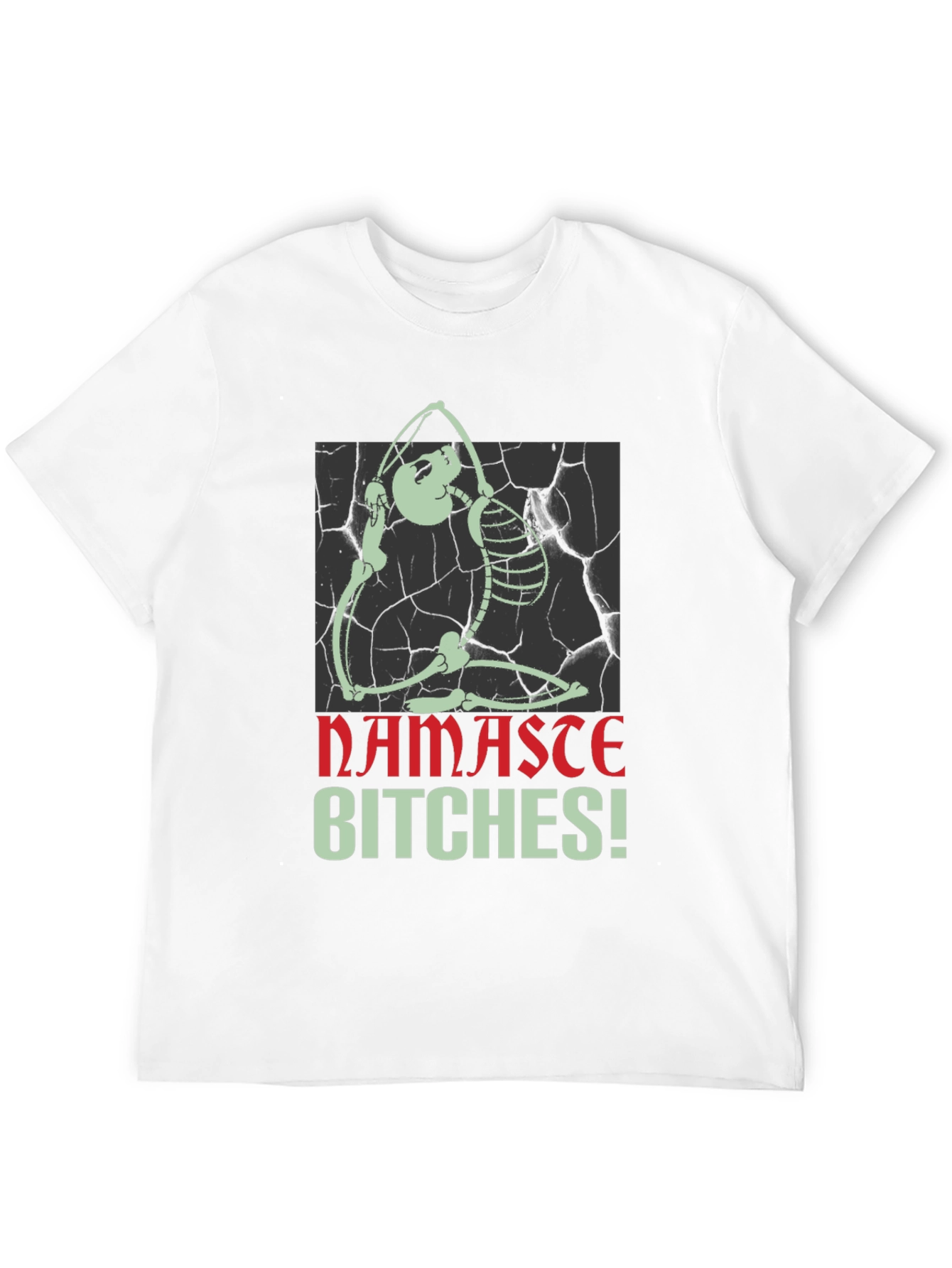 Black Yoga Skeleton Graphic Tee - Namaste Bitches! view 12