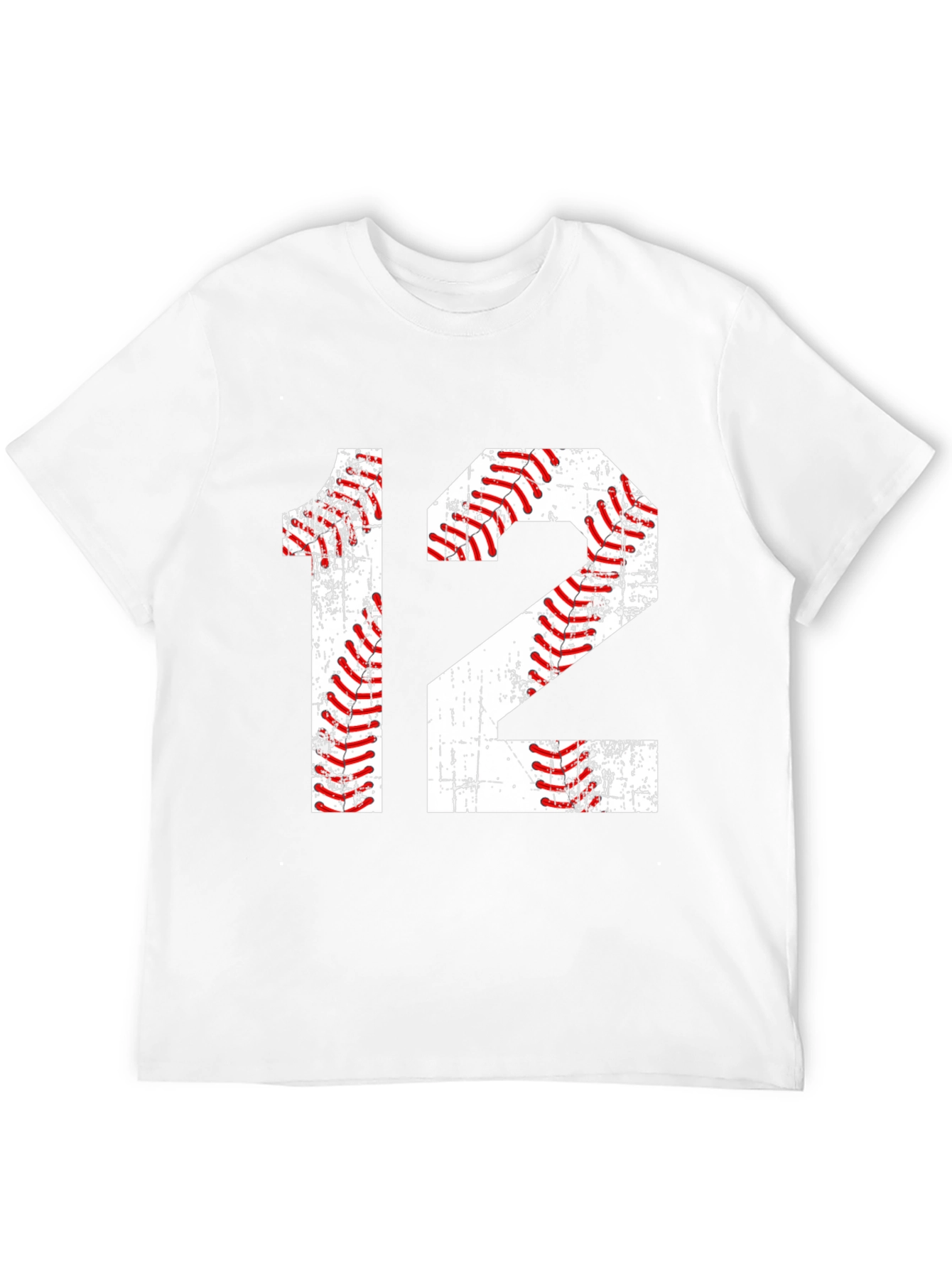 Black Baseball Number 12 T-Shirt view 12