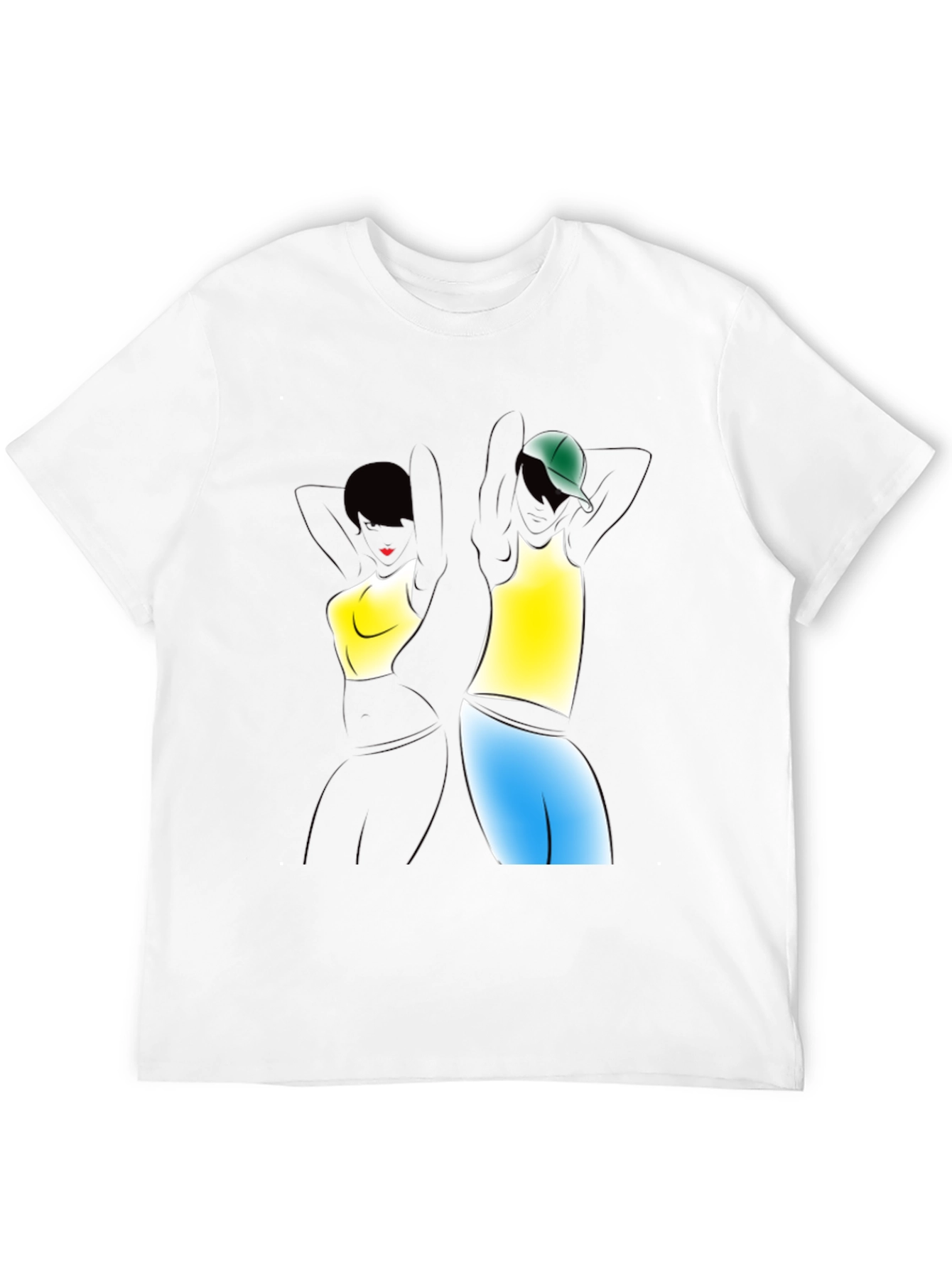 Black Graphic Tee: Stylish Figures Black T-Shirt view 12