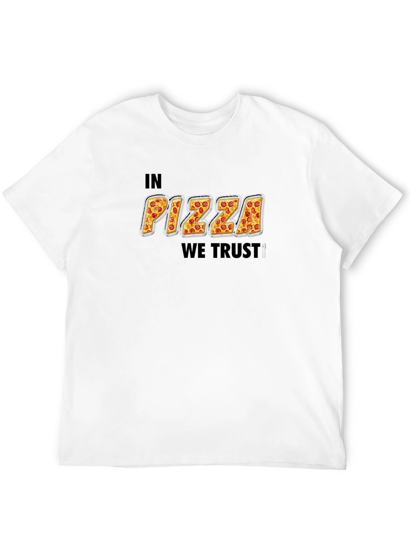 Black In Pizza We Trust Funny Graphic T-Shirt view 12