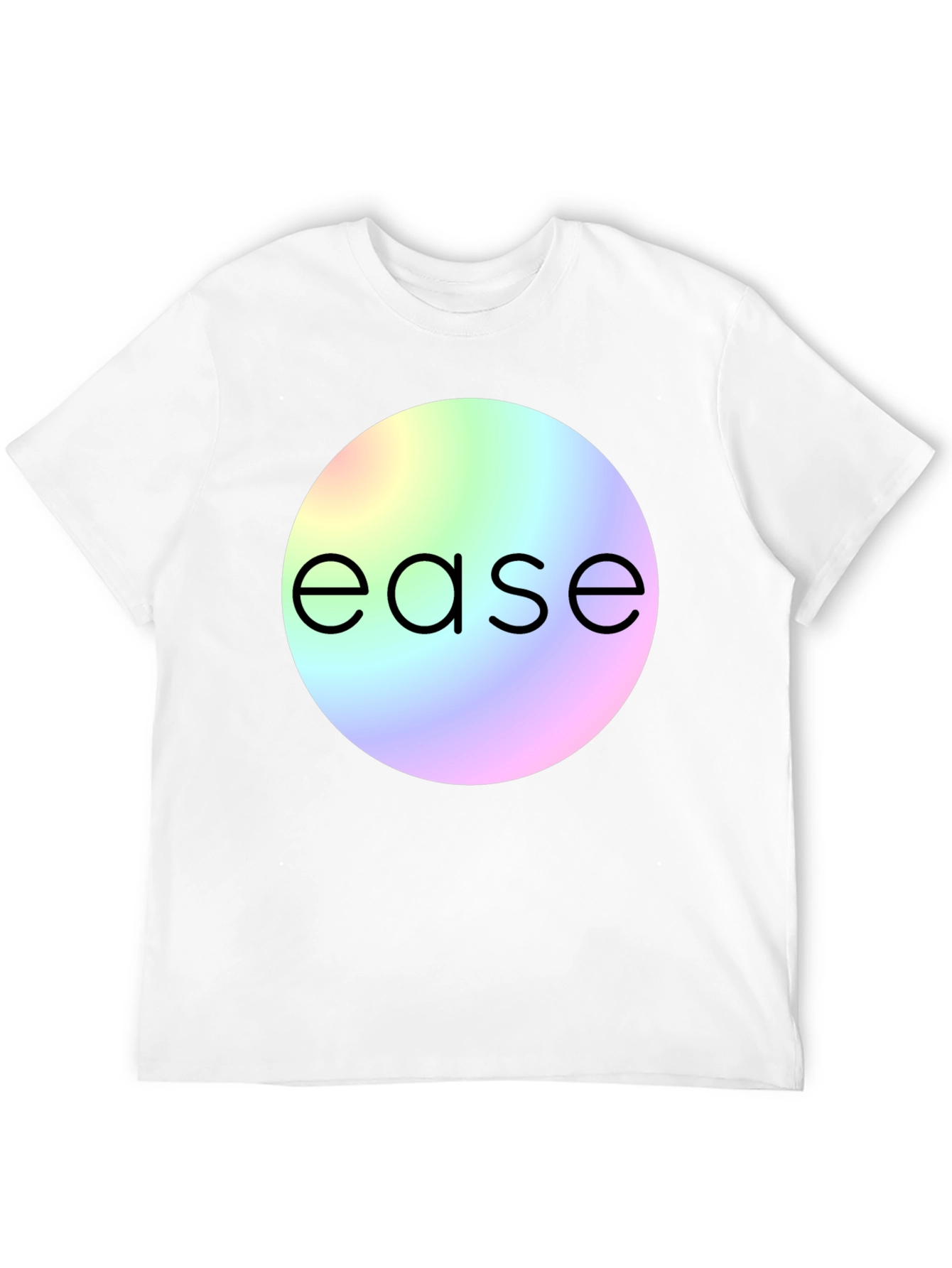 Black Ease Rainbow Circle Graphic T-Shirt view 12