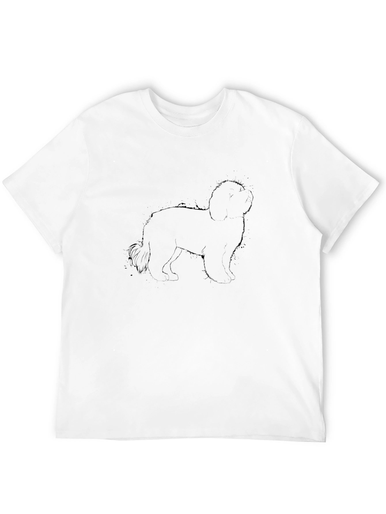Black Black Dog Graphic T-Shirt, Casual Wear view 12