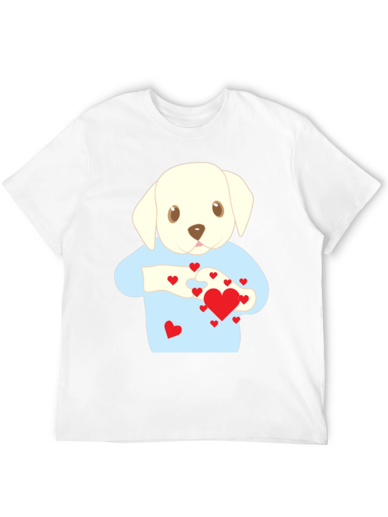 Black Puppy Love T-Shirt - Heart Puzzle Graphic Tee view 12