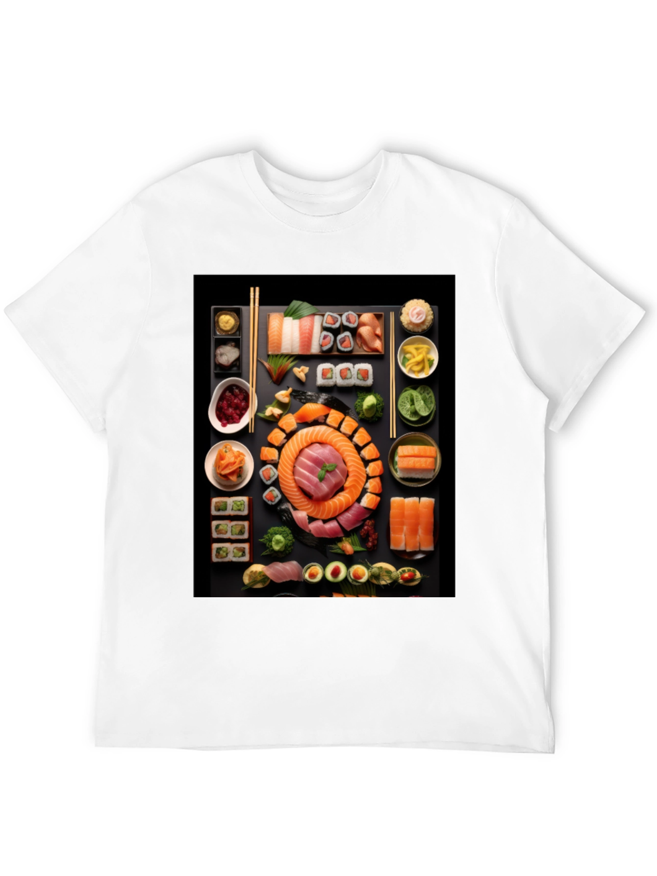 Black Sushi T-Shirt: Unique Foodie Fashion view 12