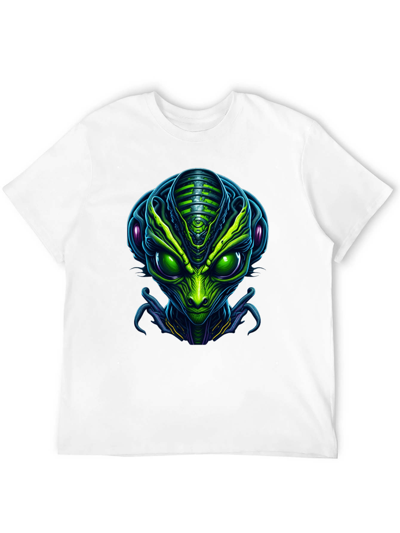 Black Alien Head Graphic T-Shirt view 12