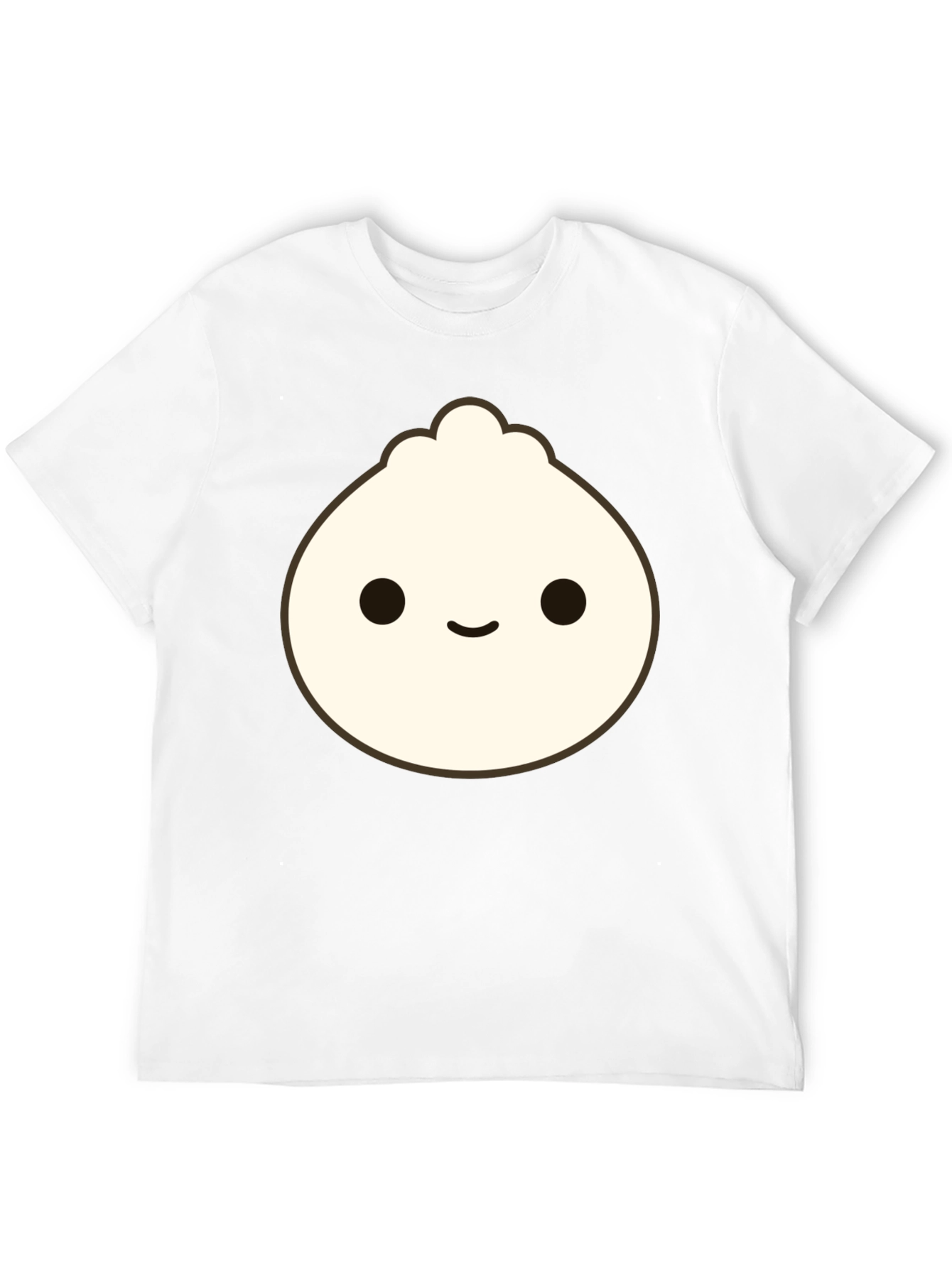 Black Cute Dumpling Graphic Tee - Black Cotton T-Shirt view 12
