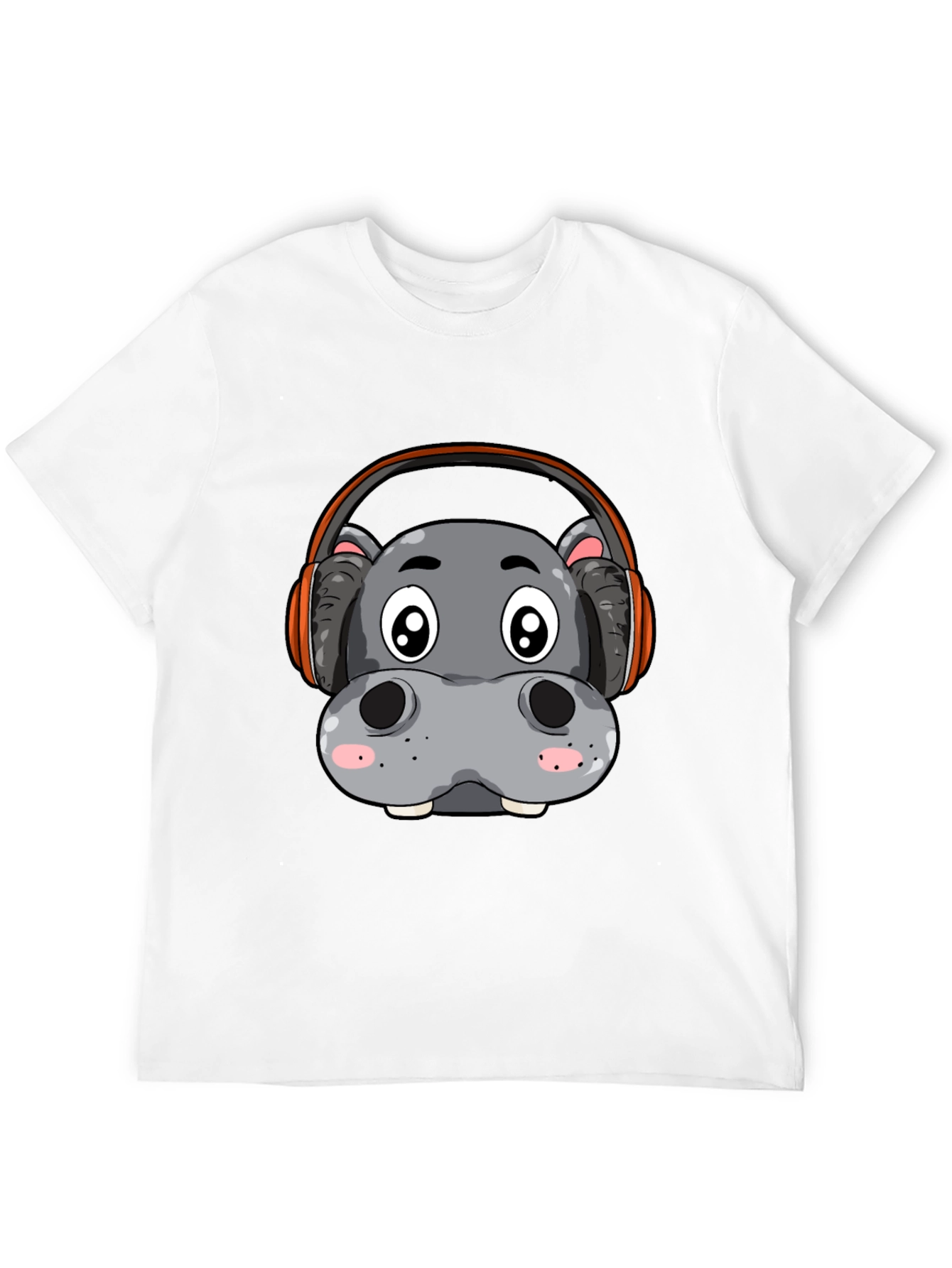 Black Hippo DJ Graphic Tee - Black Cotton Blend Shirt view 12