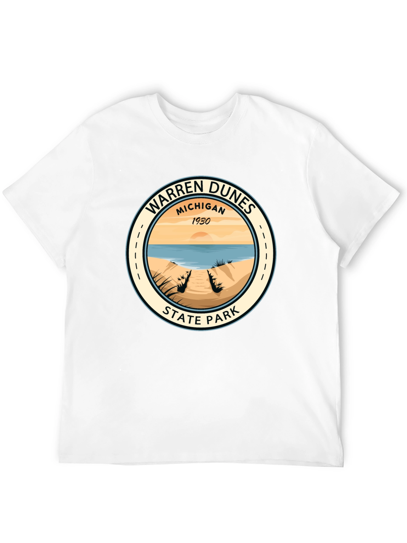 Black Warren Dunes State Park Black T-Shirt view 12