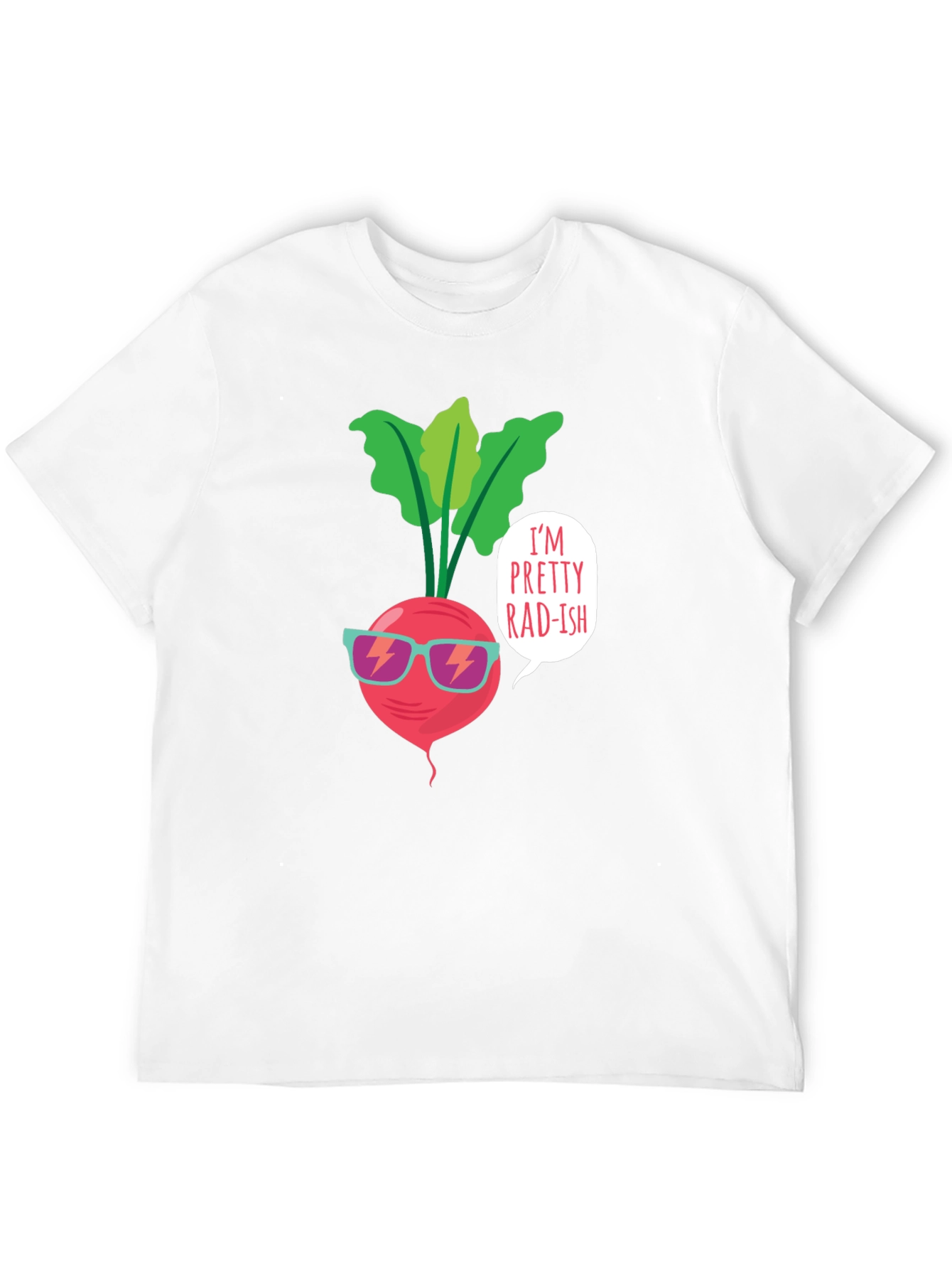 Black Pretty Radish T-Shirt - Cool Vegan Tee view 12
