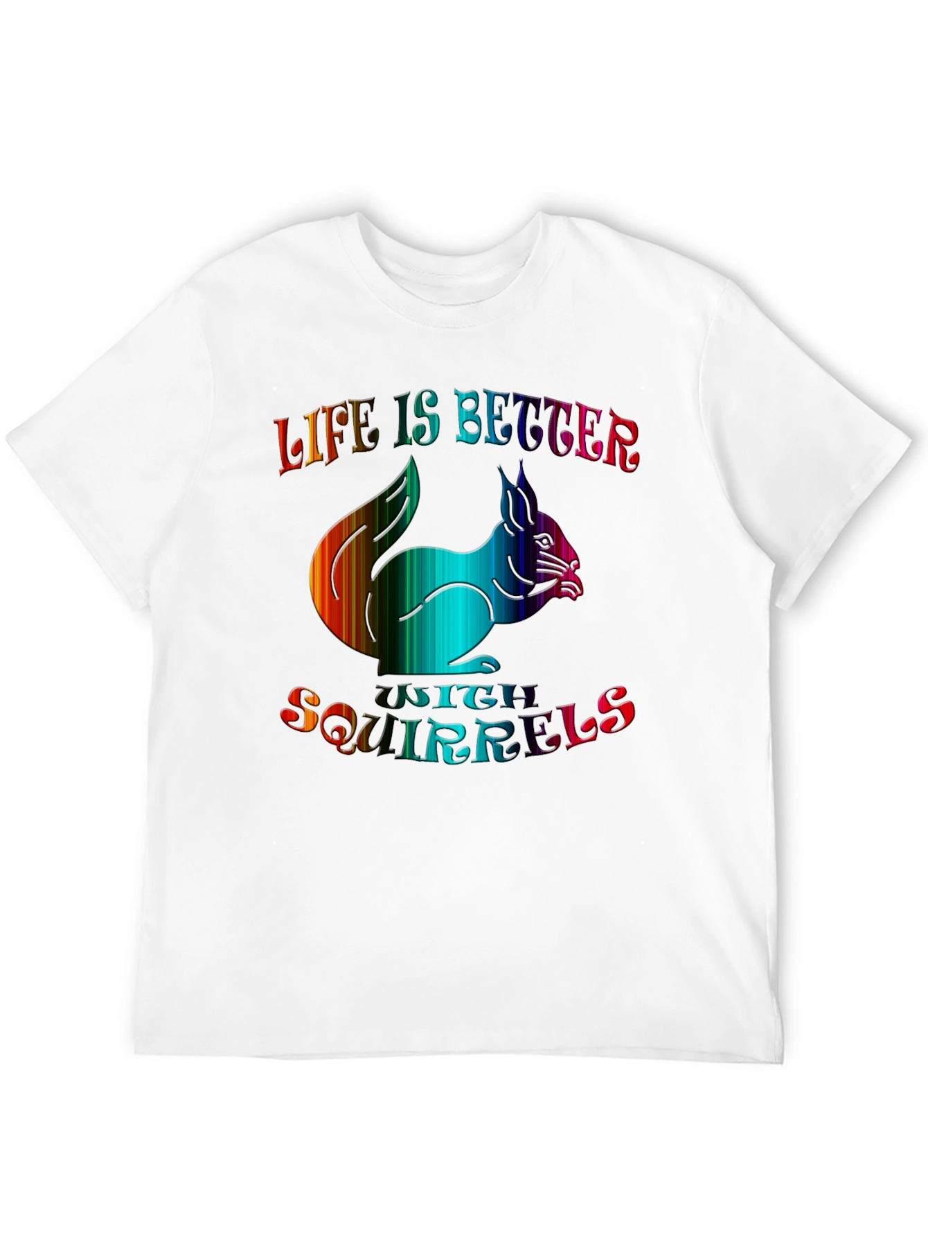 Black Life is Better with Squirrels Graphic Tee - Black view 12