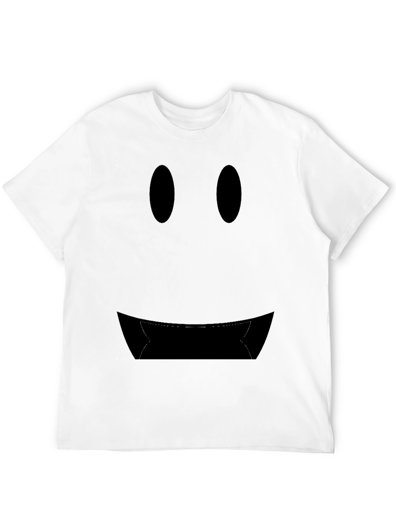 Black Ominous Face Graphic Tee - Black Crew Neck view 12