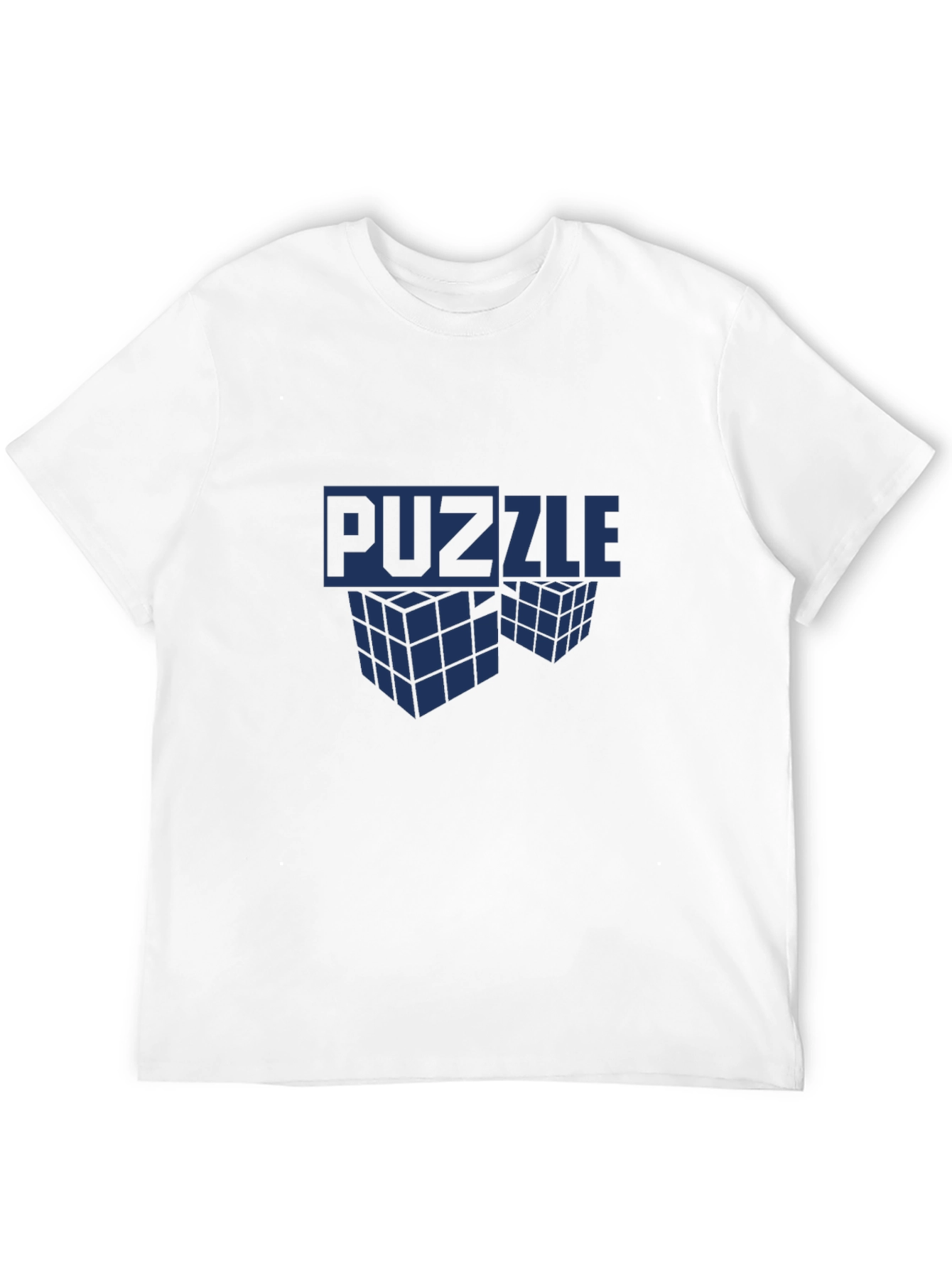 Black Puzzle Cube Graphic T-Shirt - Mens Crew Neck Tee view 12