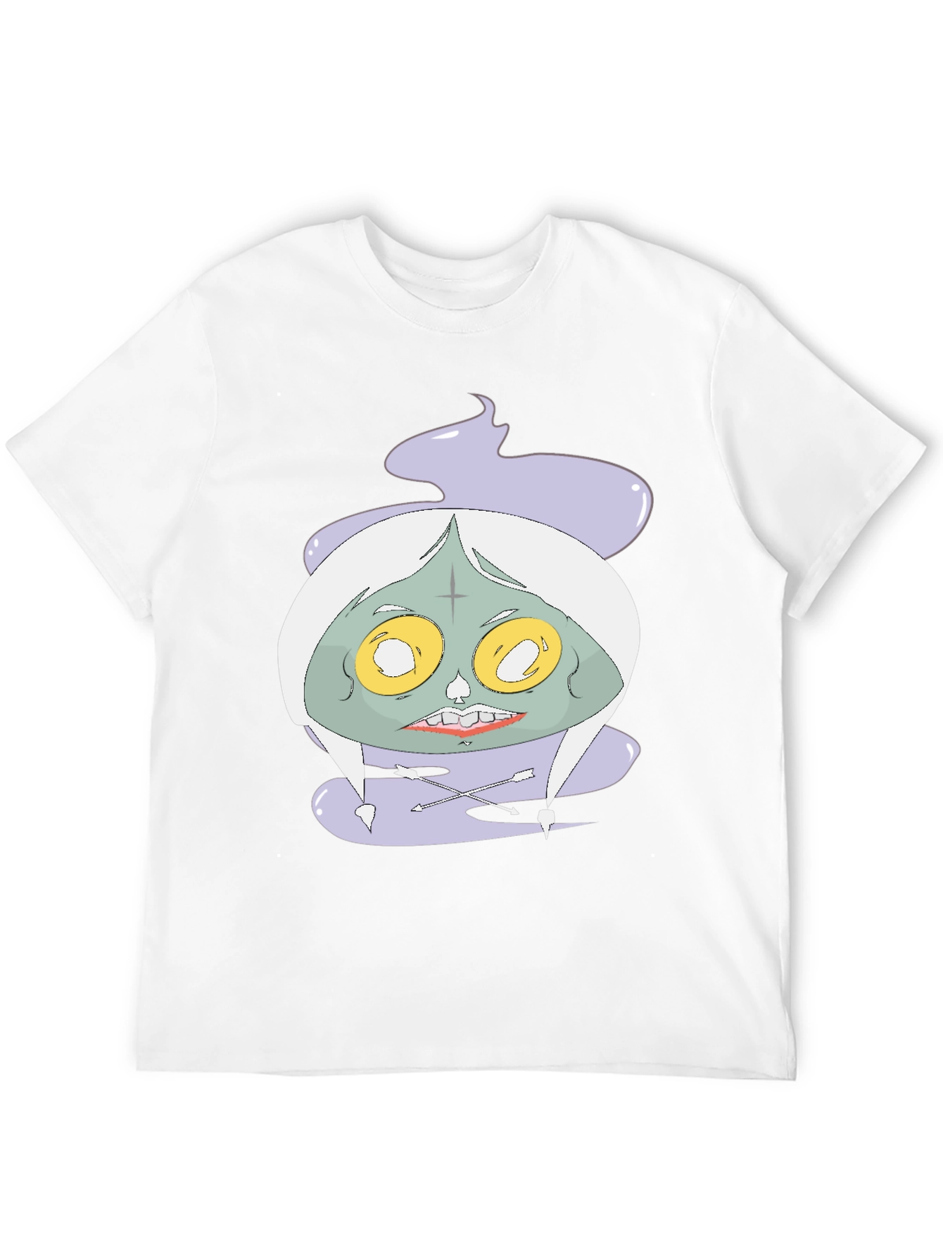 Black Spooky Graphic Tee - Unique Cartoon Zombie Design view 12
