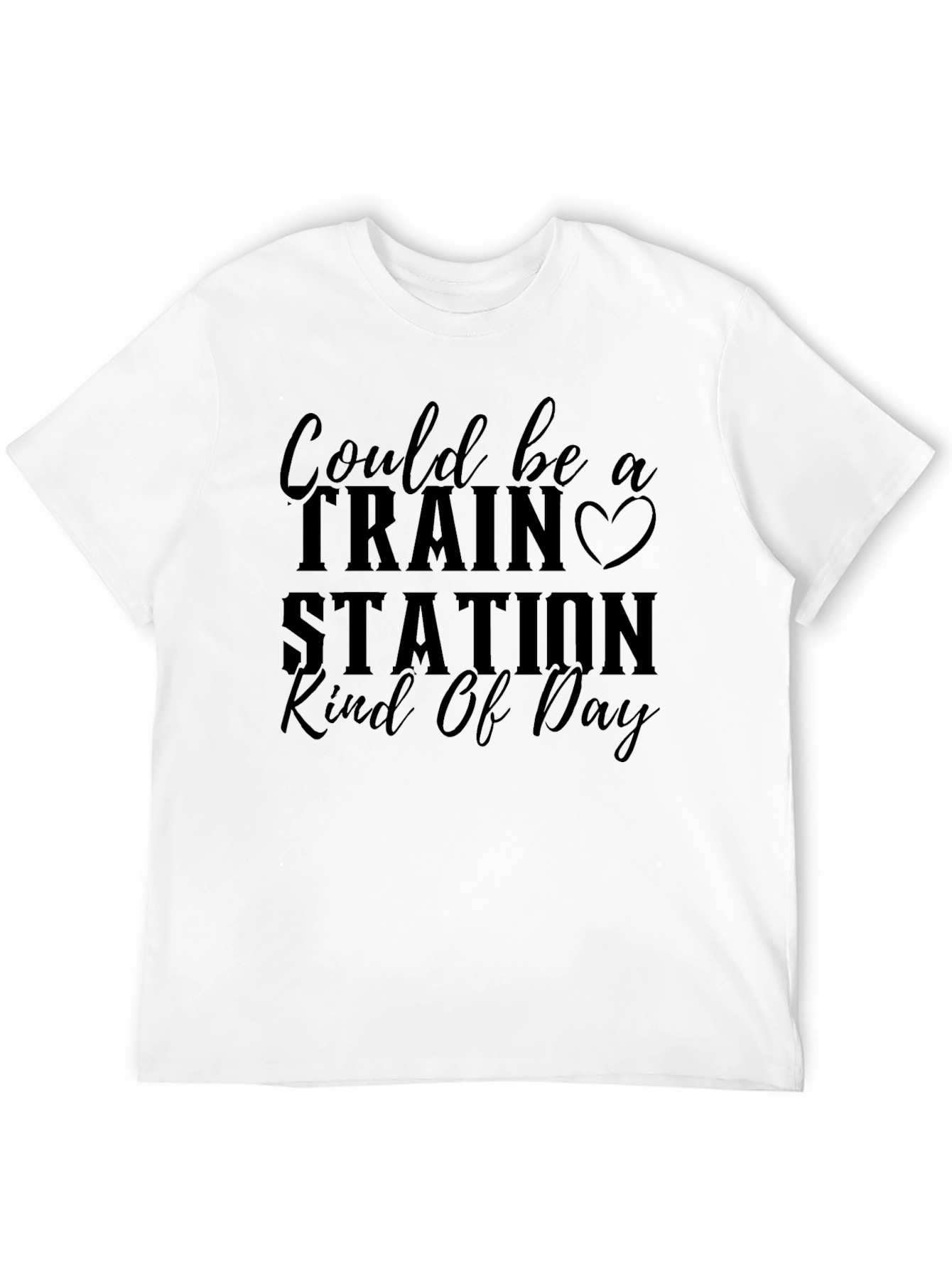 Black Train Station Kind of Day Graphic Tee view 12
