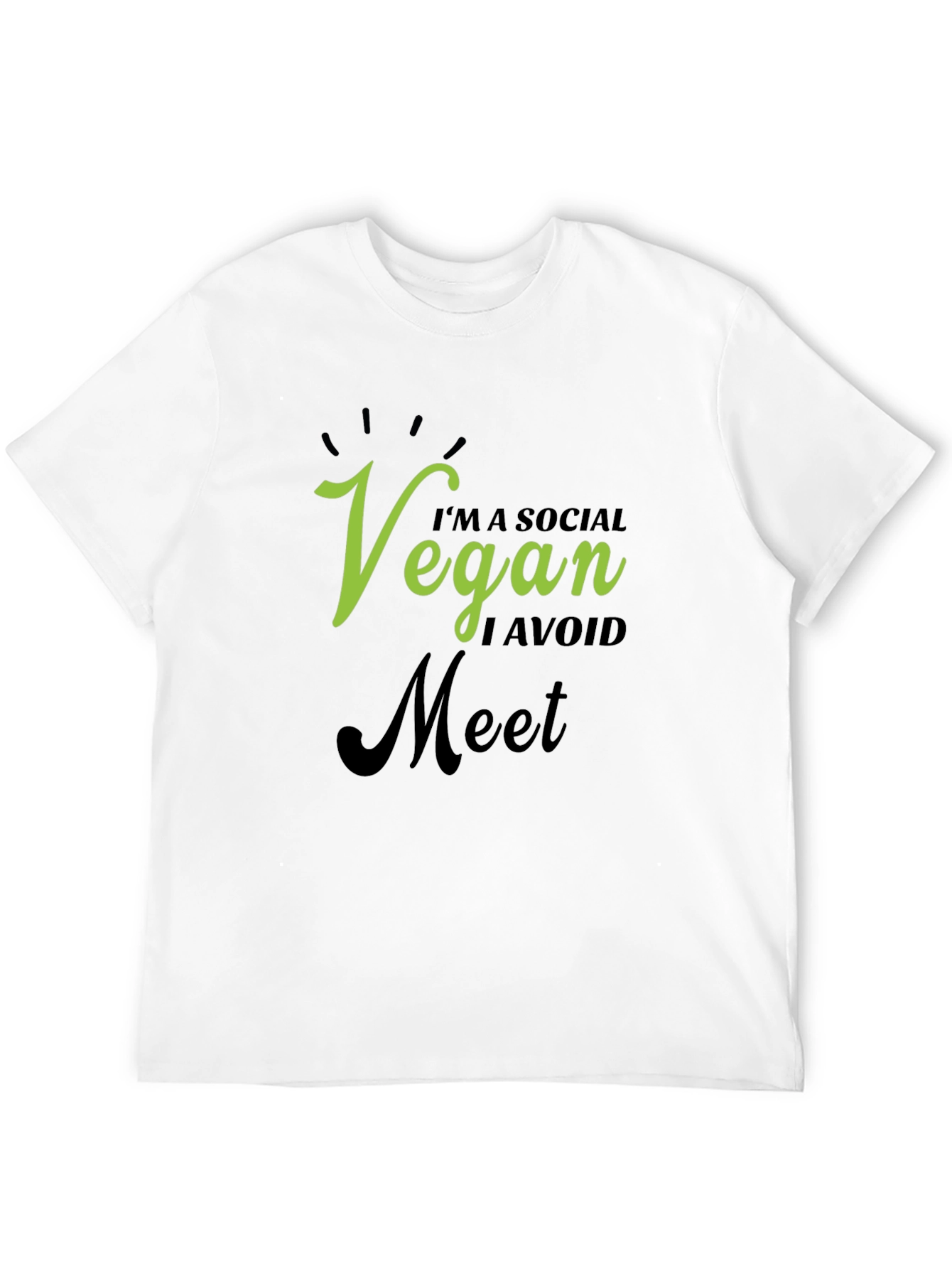 Vegan Social Avoid Meet Graphic T-Shirt - 12