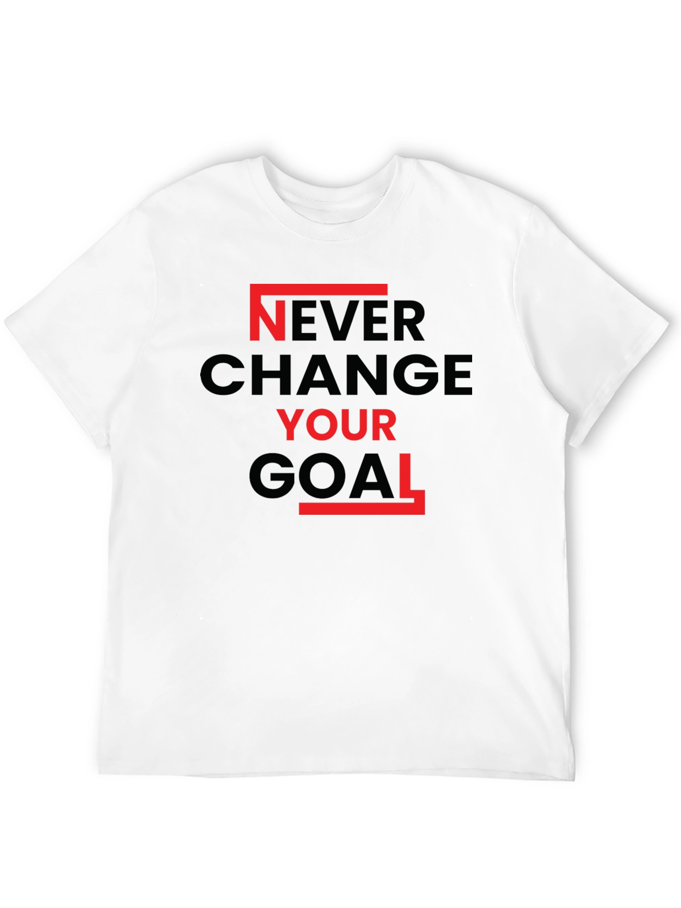 Black Never Change Your Goal Graphic Tee view 12