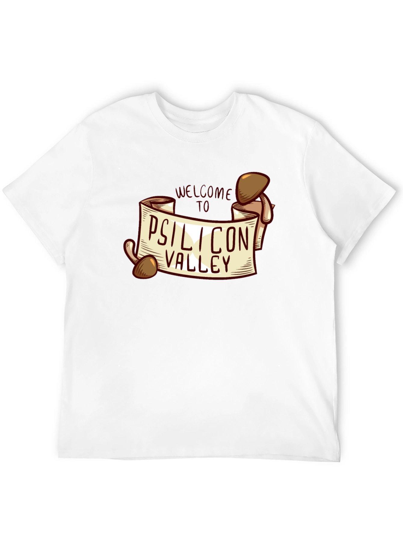 Black Psilicon Valley T-Shirt - Funny Mushroom Graphic Tee view 12