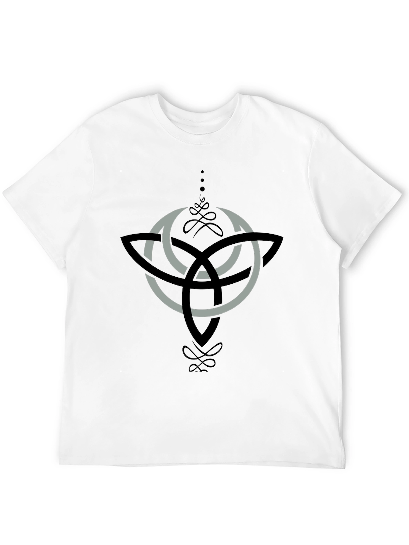 Black Celtic Knot Graphic T-Shirt - Black Cotton Blend view 12