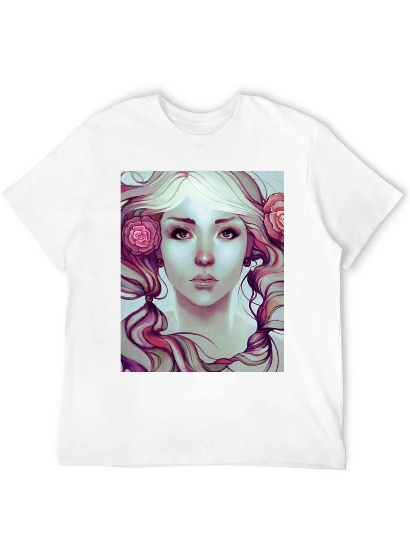 Black Floral Beauty Graphic Tee - Soft Black Cotton view 12