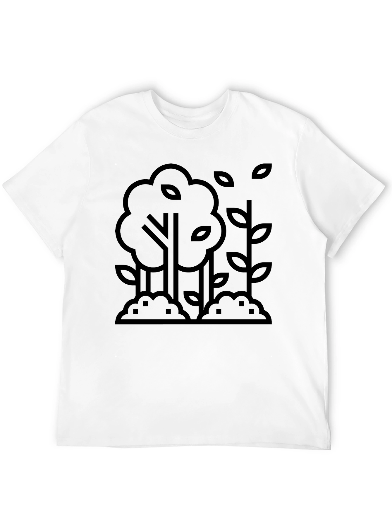 Black Nature Inspired Graphic T-Shirt view 12