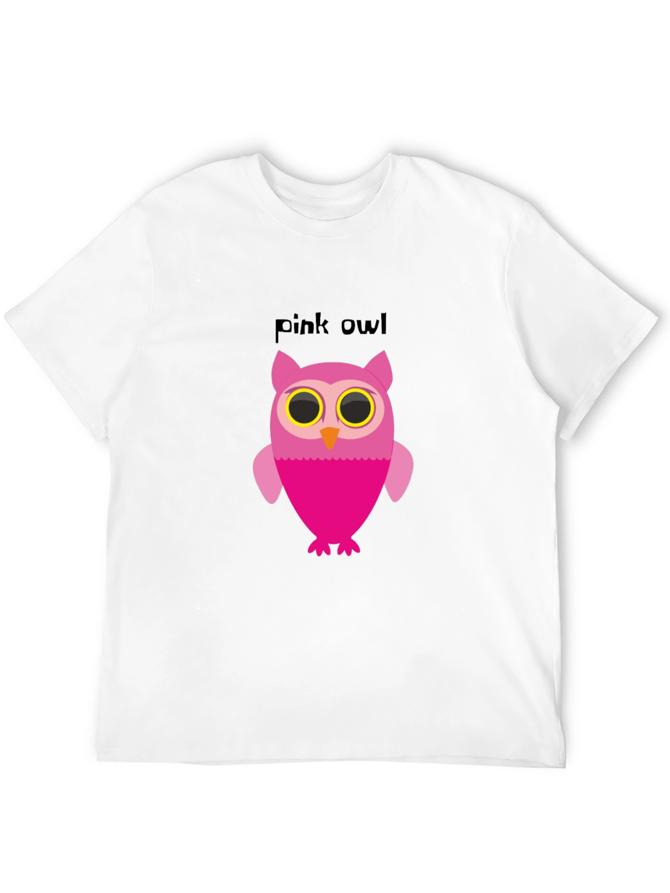 Black Pink Owl Graphic Tee - Soft Cotton Blend view 12