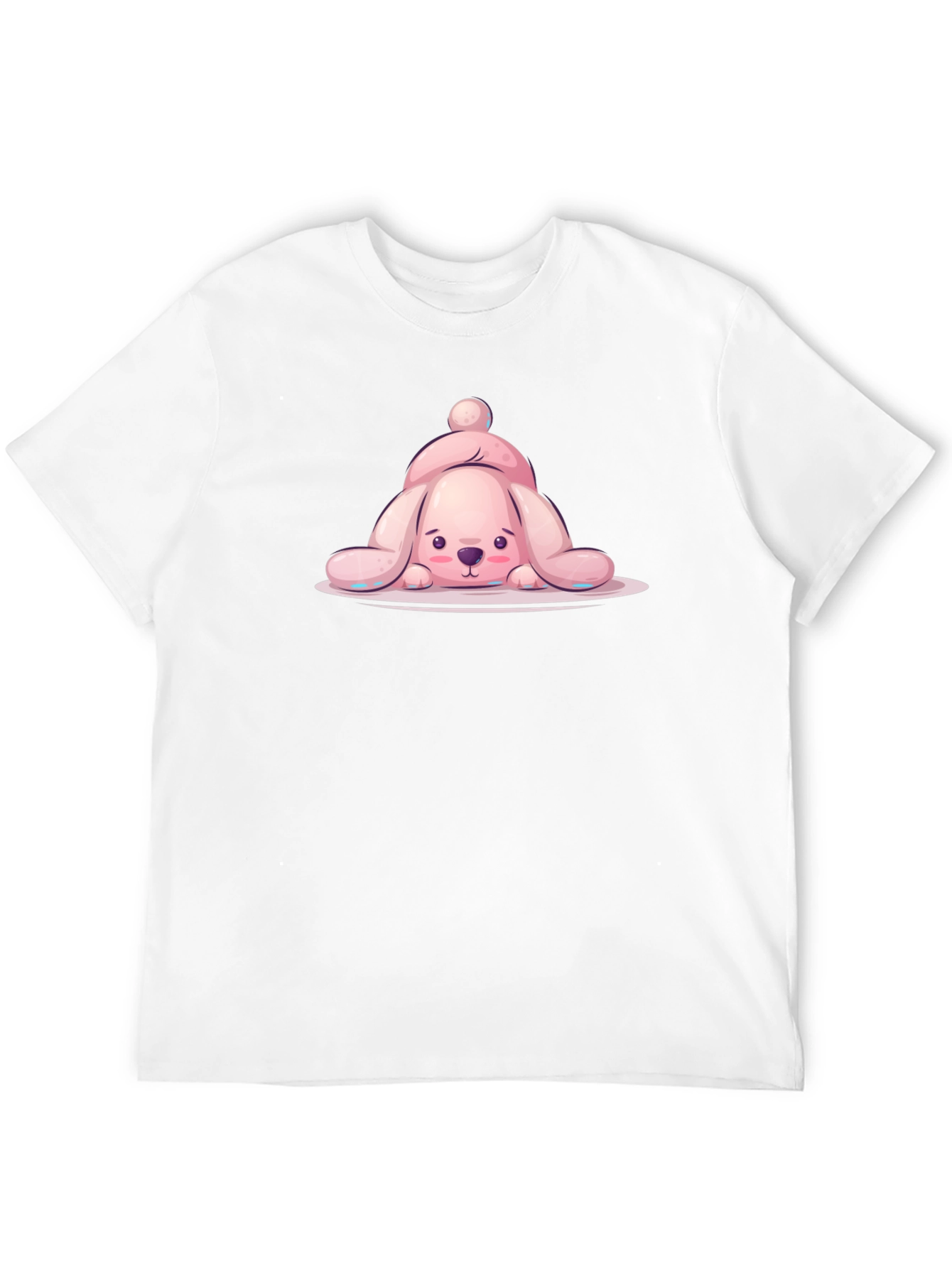 Black Cute Pink Bunny T-Shirt view 12