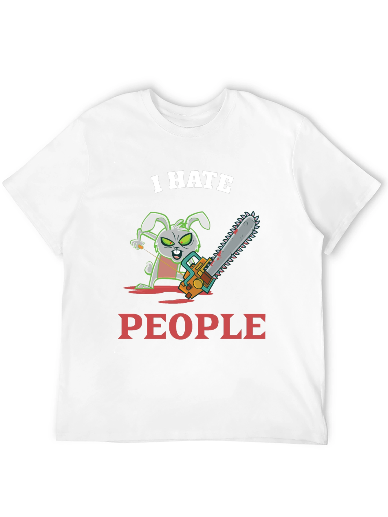 Black I Hate People Bunny T-Shirt view 12