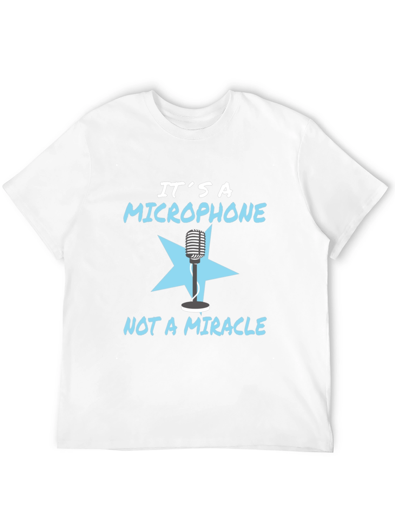 Black It's a Microphone, Not a Miracle Black T-Shirt view 12
