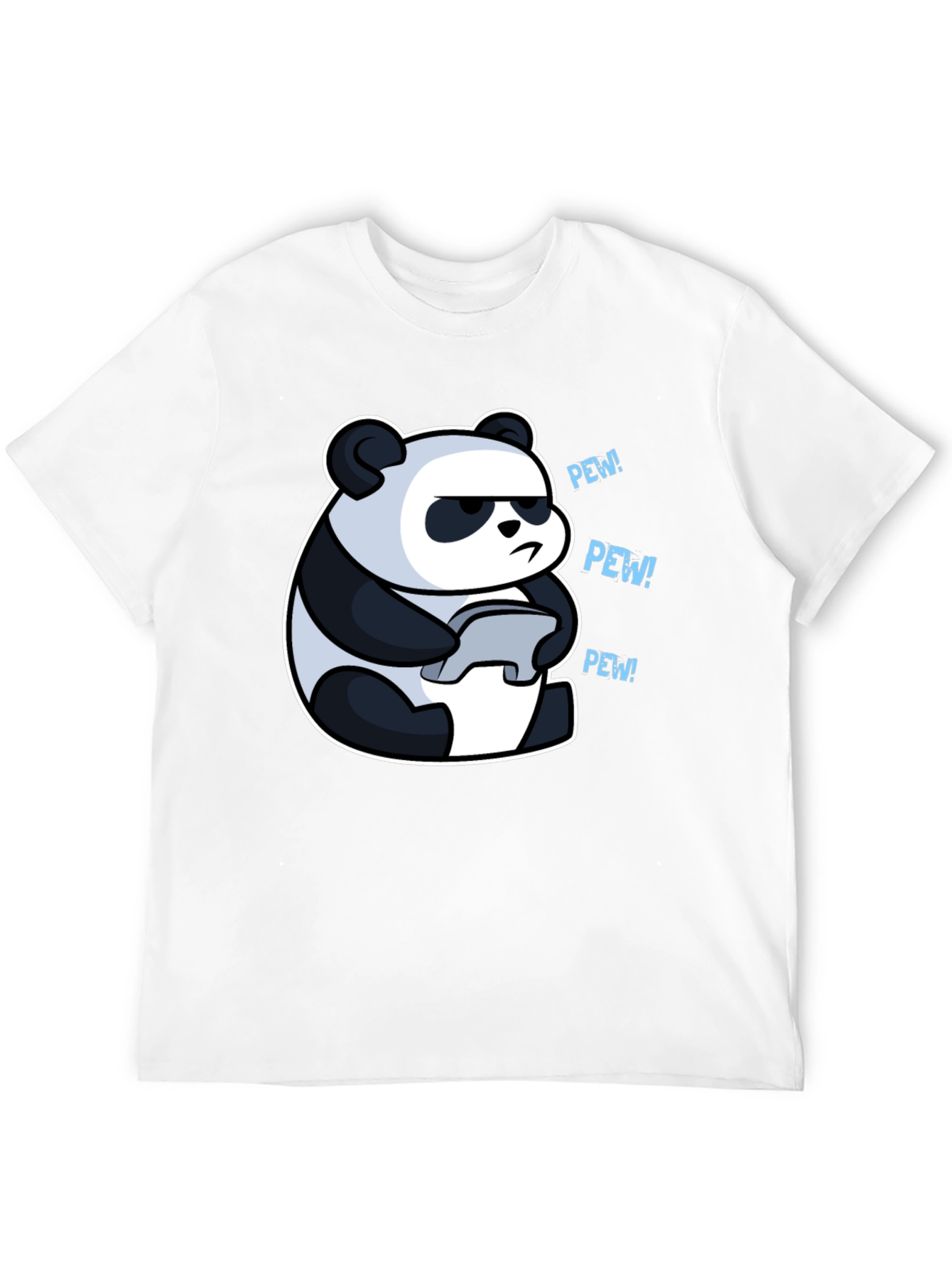 Panda Gamer Black T-Shirt - Pew Pew! - 12