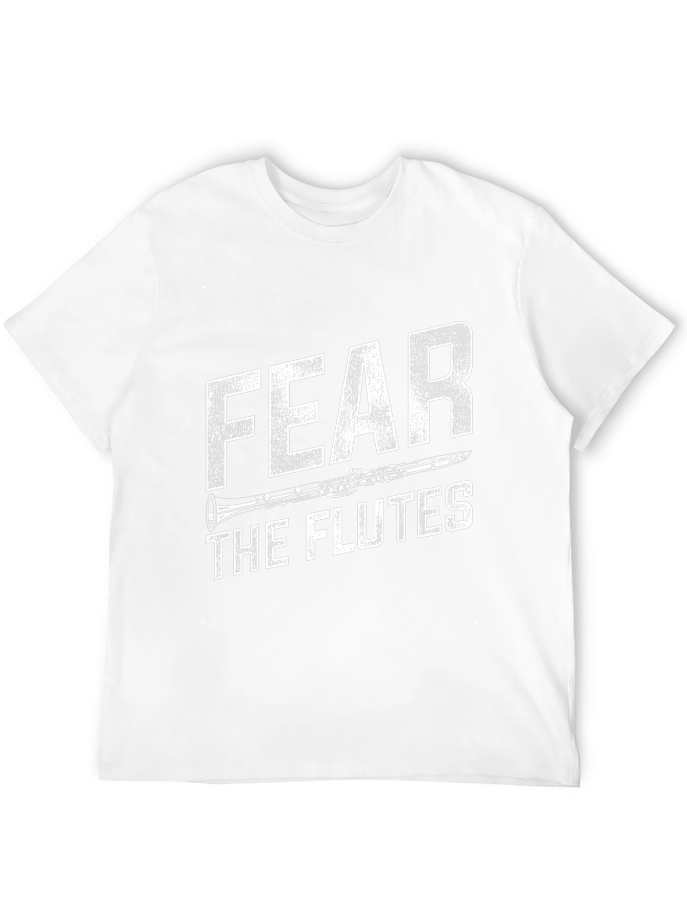 Black Fear the Flutes Funny Music T-Shirt view 12
