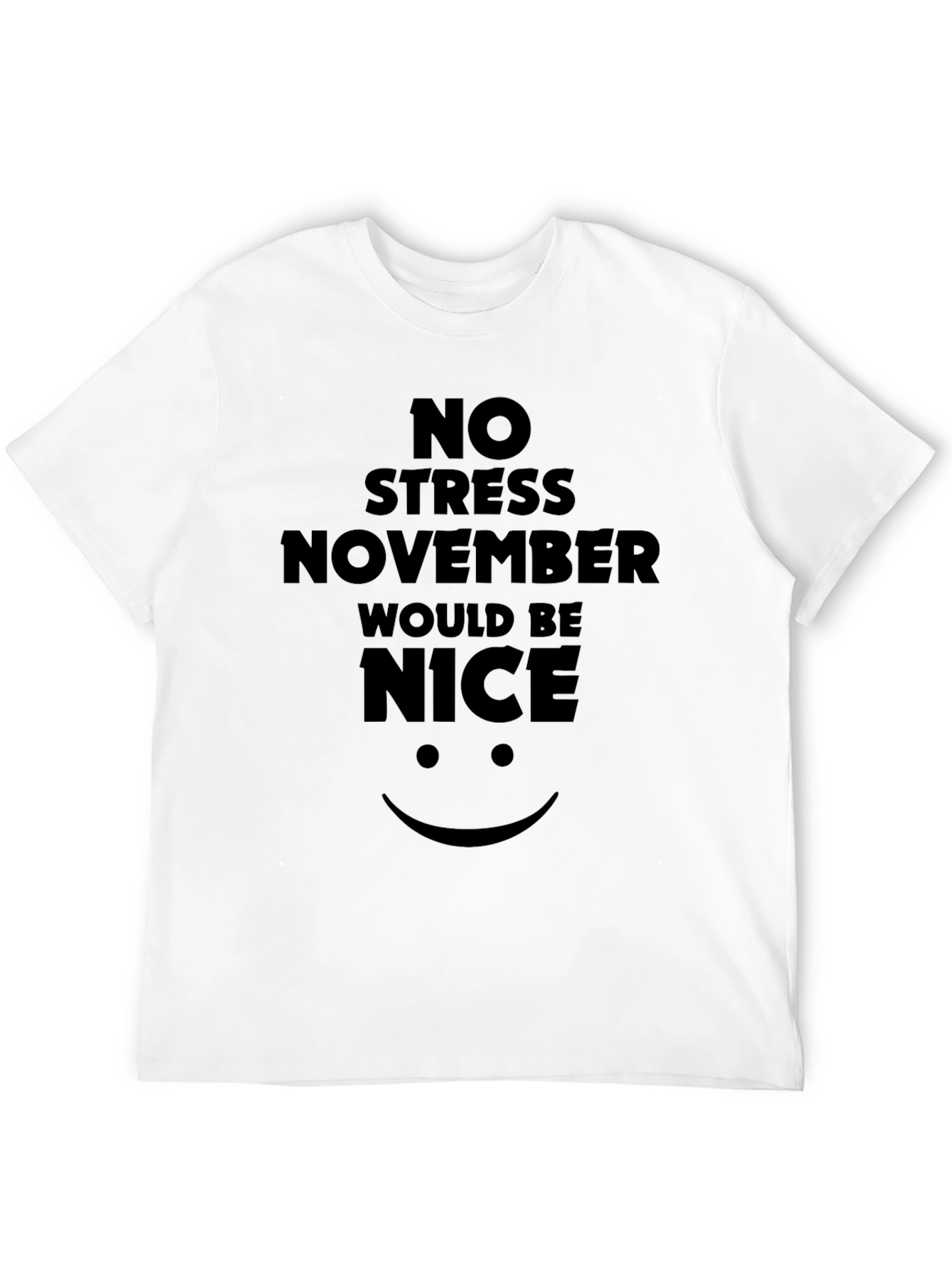 Black No Stress November T-Shirt - Men's Black Tee view 12