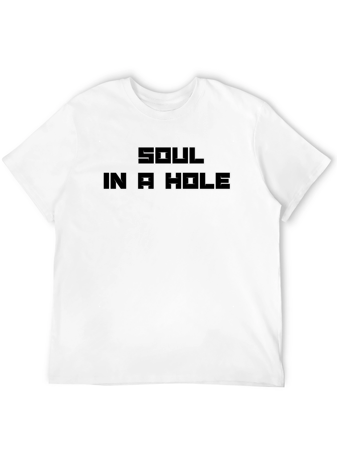 Black Soul in a Hole Graphic Tee - Black Cotton T-Shirt view 12
